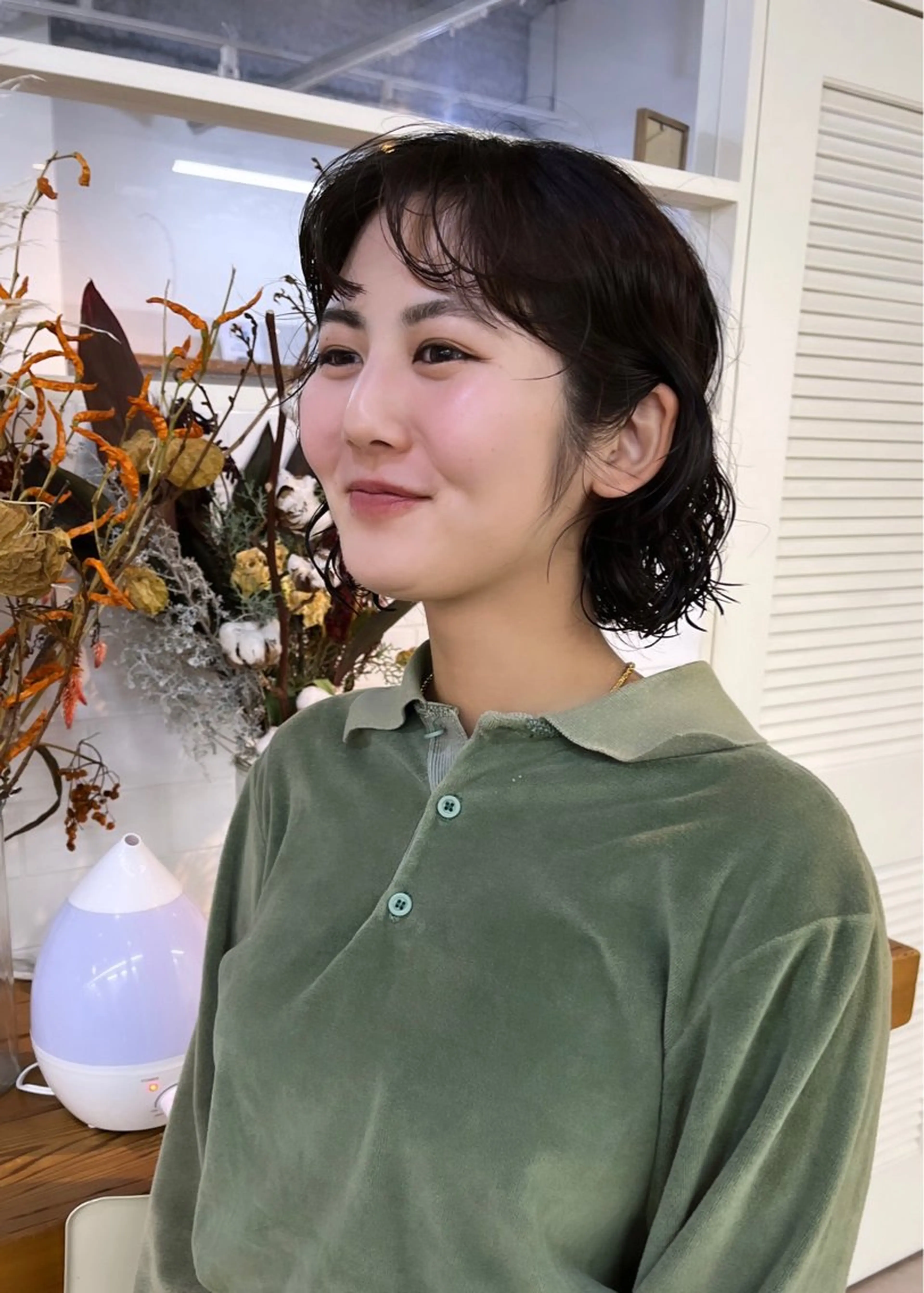 ショート パーマ カット パーマ benji仙台所属・KOKI/ ボブ/ パーマ/透明感カラーのヘアスタイル