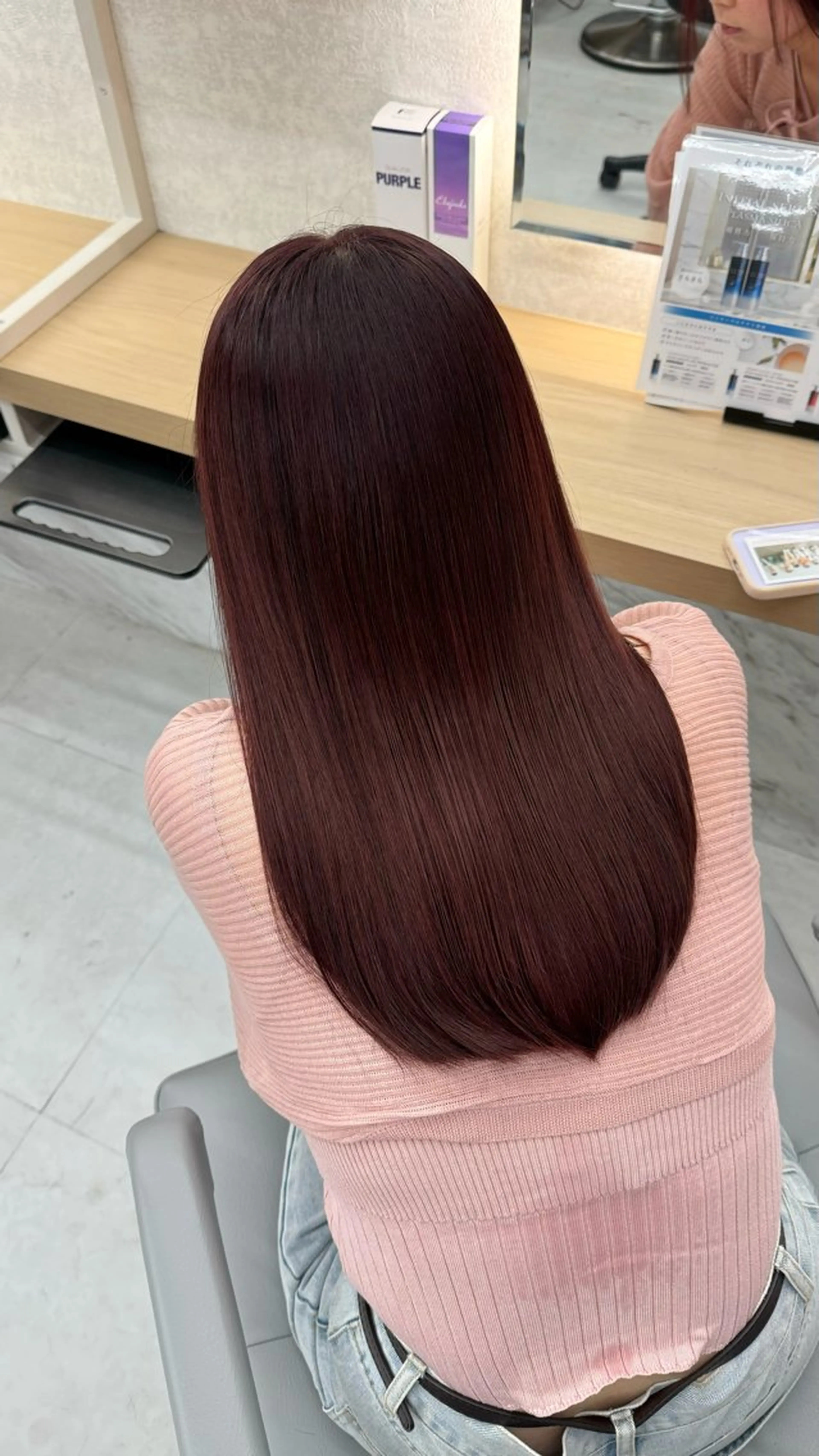 セミロング ヘアカラー トリートメント ヘッドスパ 韓国/アイドルヘア 🎀みづきのヘアスタイル