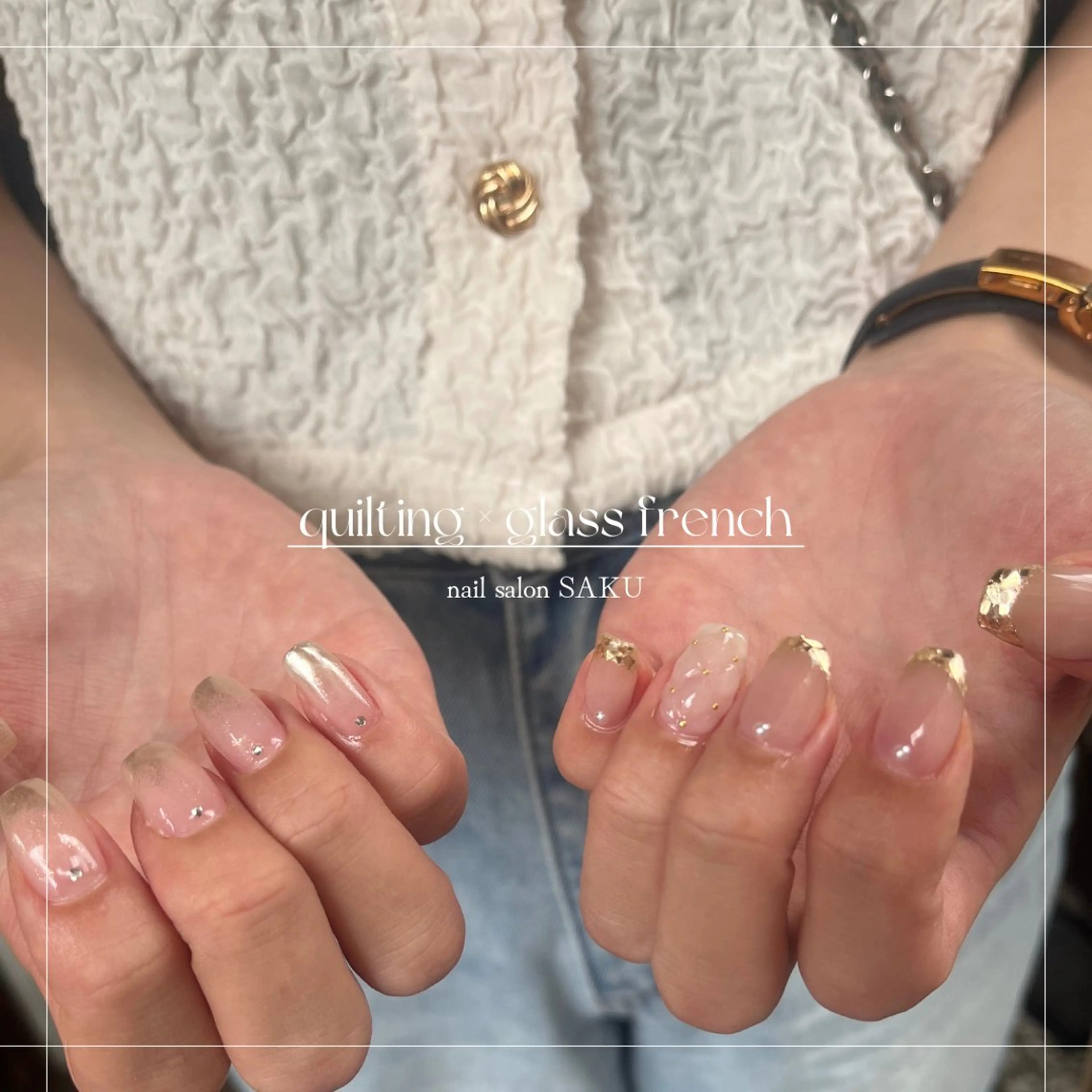 ネイル ニュアンスネイル シンプルネイル ハンドネイル SAKU  nail[サクネイル]所属・SAKU nail 作島茜のネイルデザイン