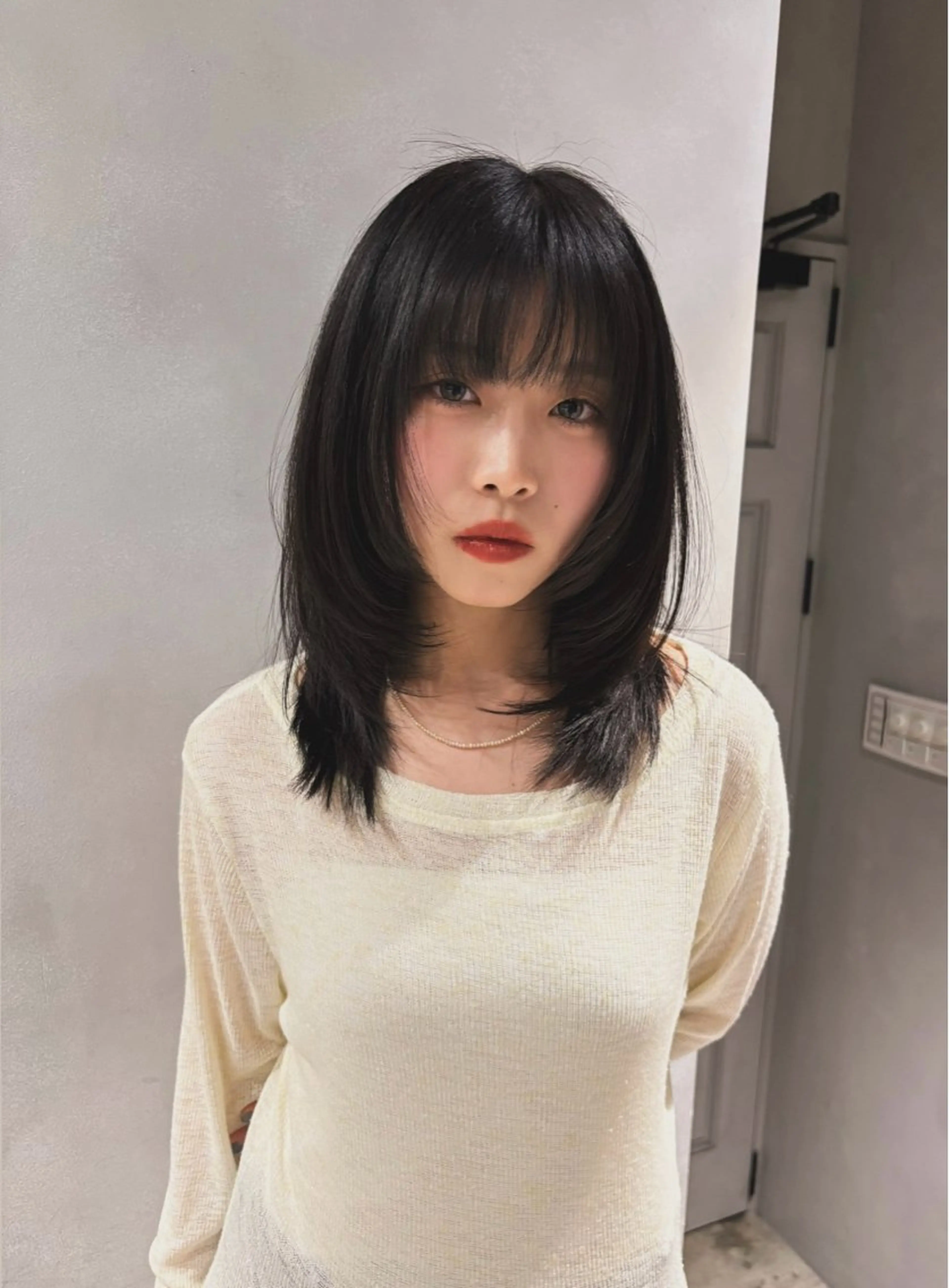 ミディアム レイヤーカット カット トリートメント Juna✂️ レイヤー / ボブのヘアスタイル