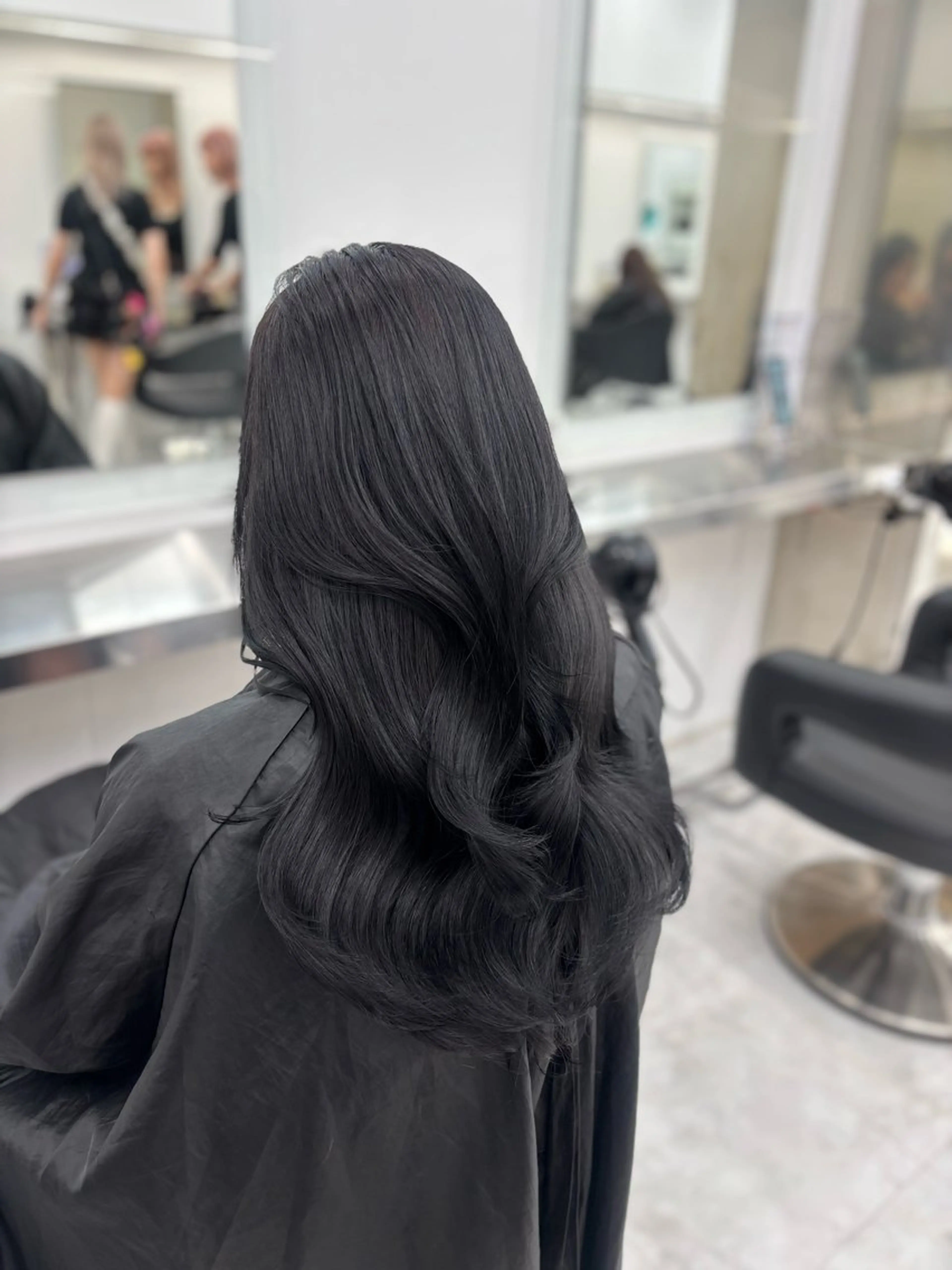 ロング カラー カット ヘアカラー 韓国風暗髪ヘア🤍 🫧MIREIのヘアスタイル