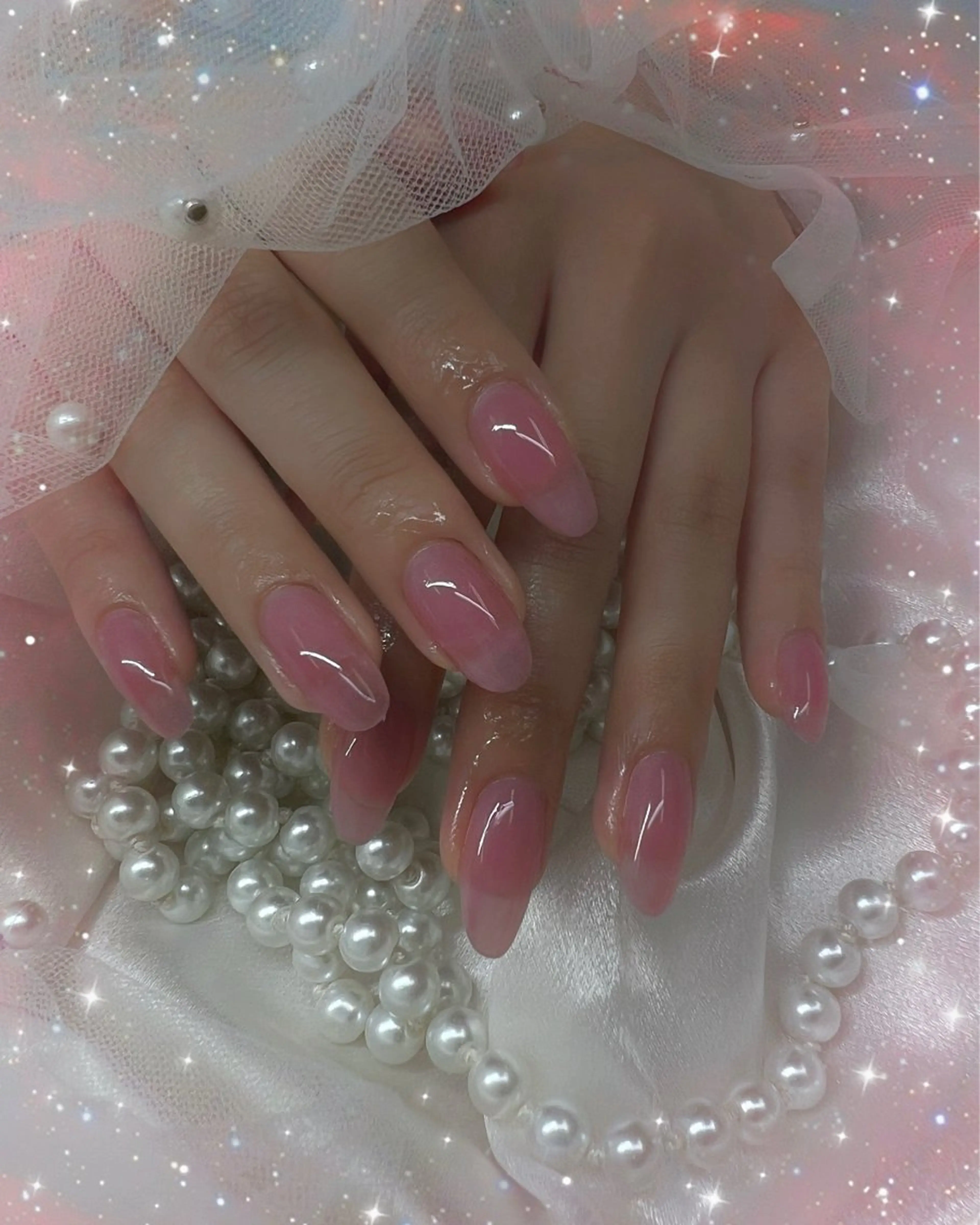 ネイル チークネイル フレンチネイル ガーリー グラデーション マグネットネイル ハンドネイル ハンドケア Chill Nailsalonのネイルデザイン