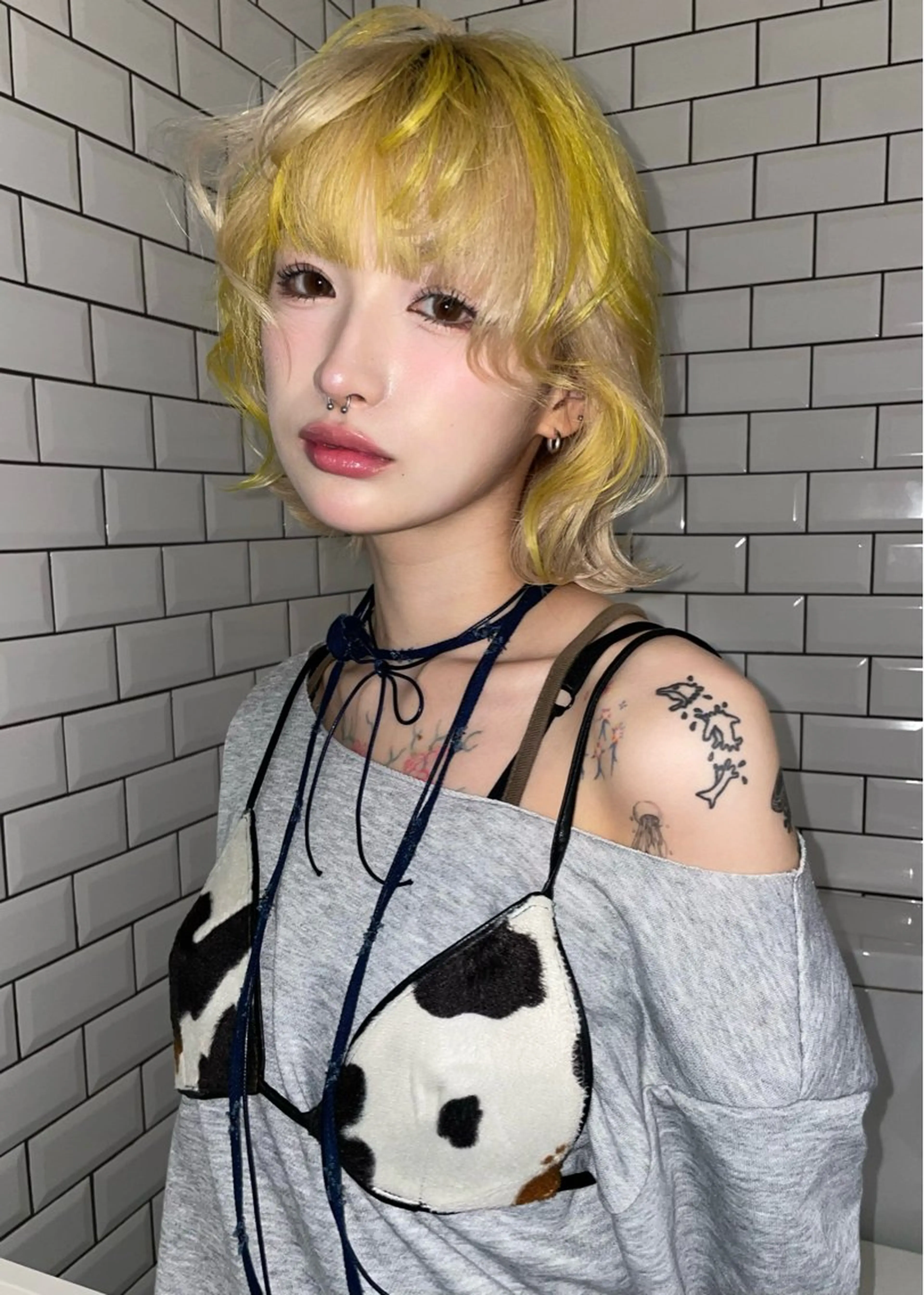 ショート カラー ボブ.顔周りカット カット/ユキカのヘアスタイル