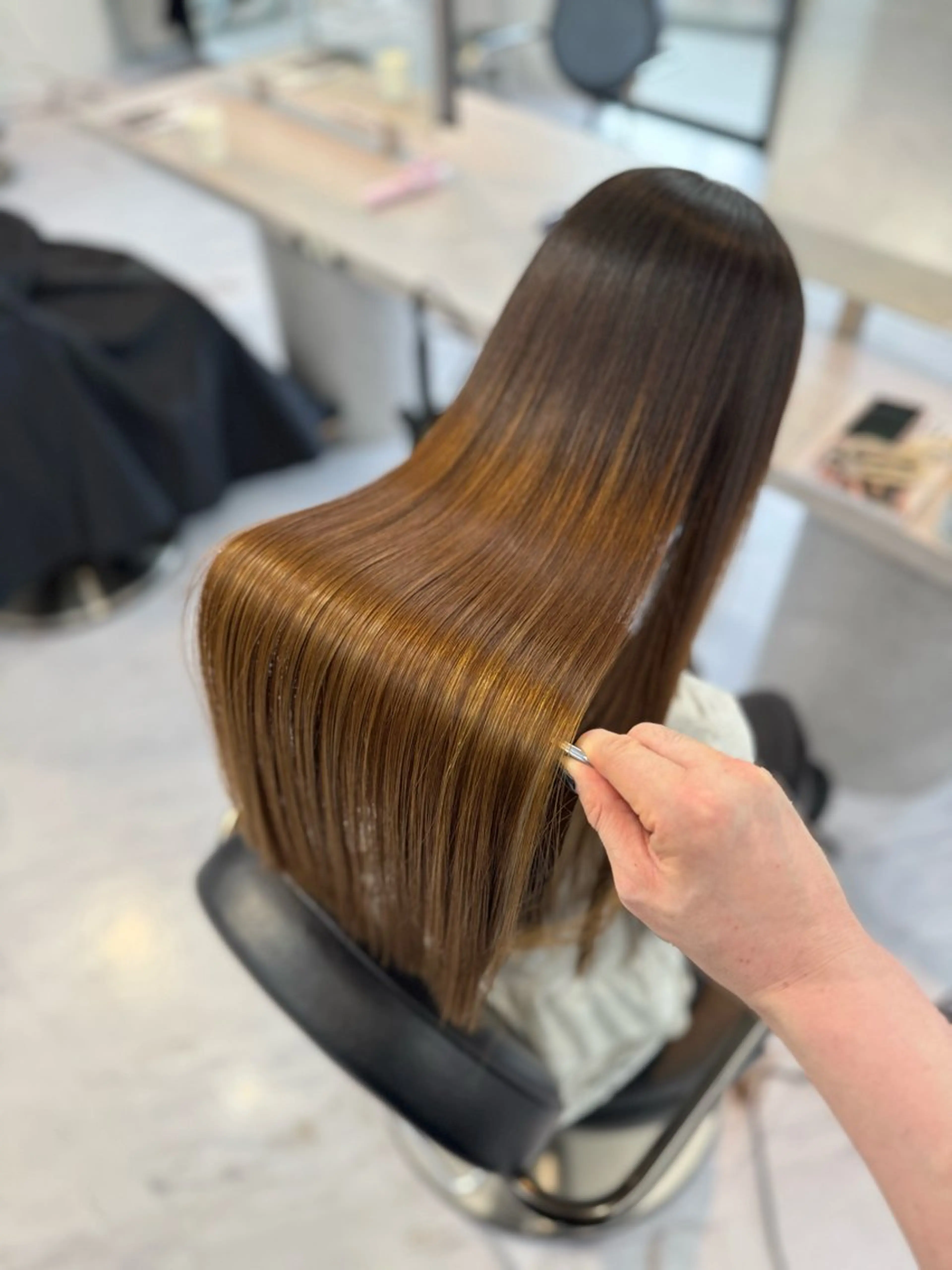 ロング カット 縮毛矯正 トリートメント 野口聖矢/縮毛矯正 髪質改善/ViVIEのヘアスタイル