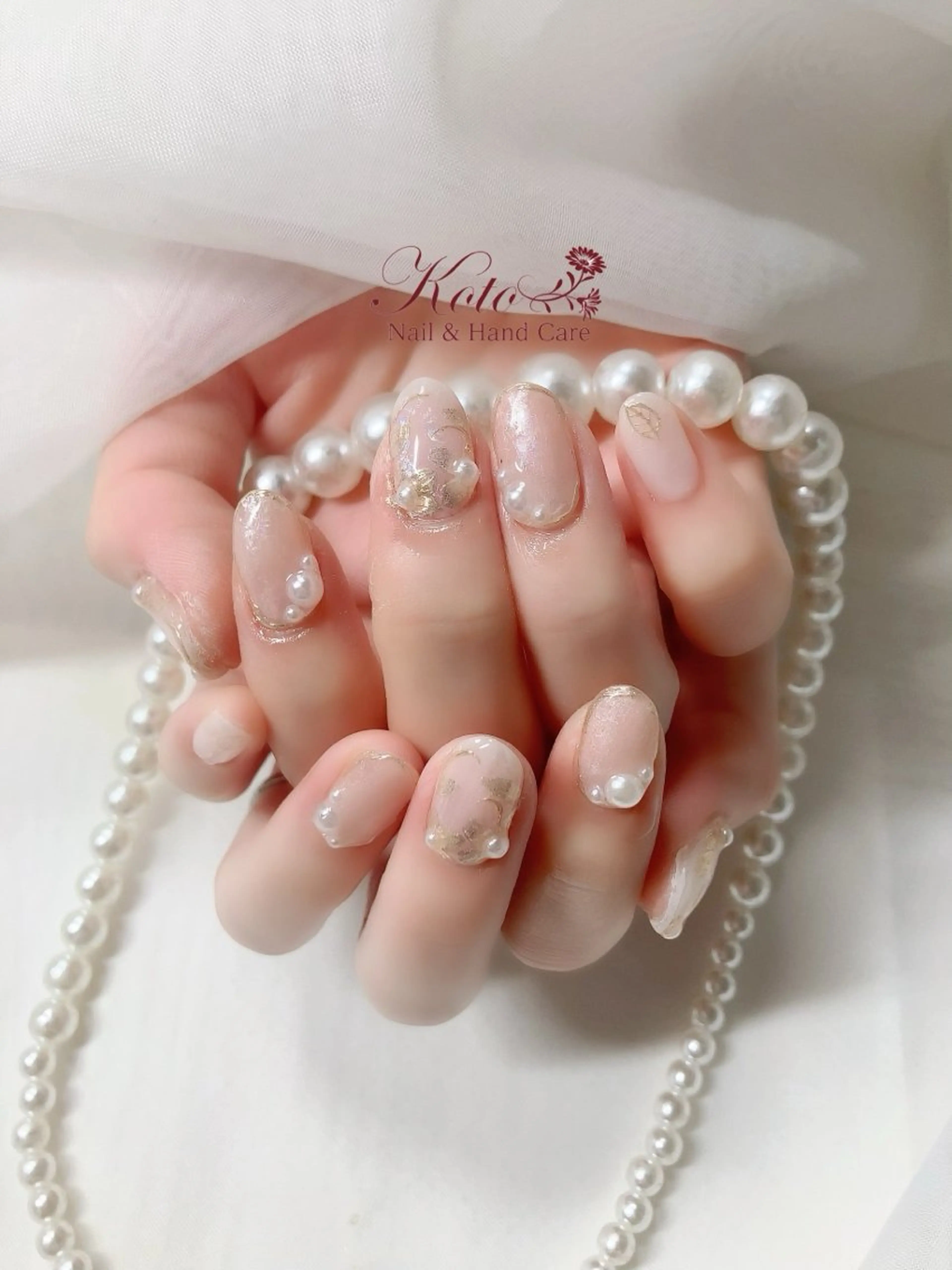 ネイル 長さ出し ジェルネイル 持ち込み ニュアンスネイル 赤色 ハンドネイル Nail Salon KOTOのネイルデザイン