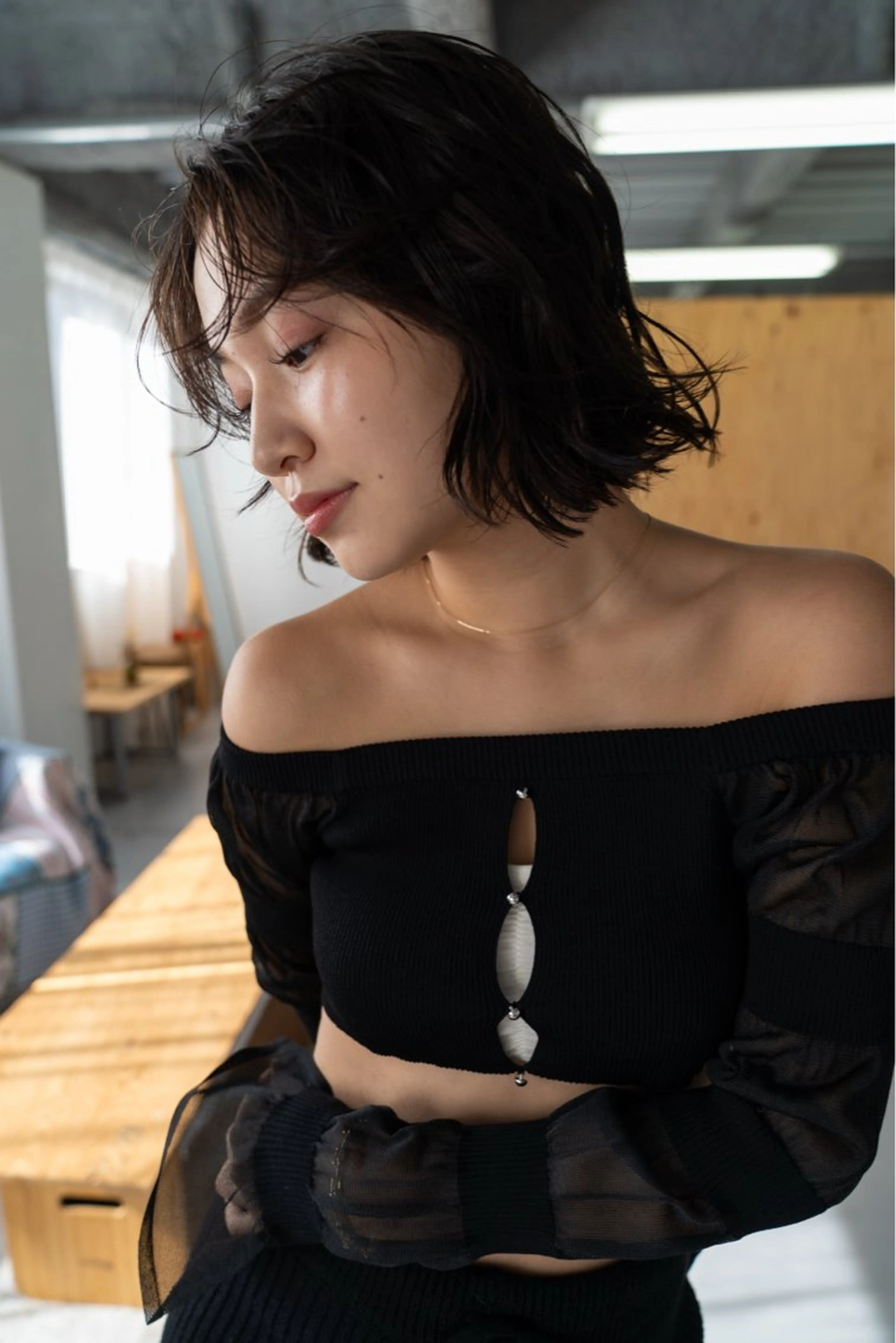 ミディアム カット ヘアカラー ルカ/ ニュアンスヘアのヘアスタイル