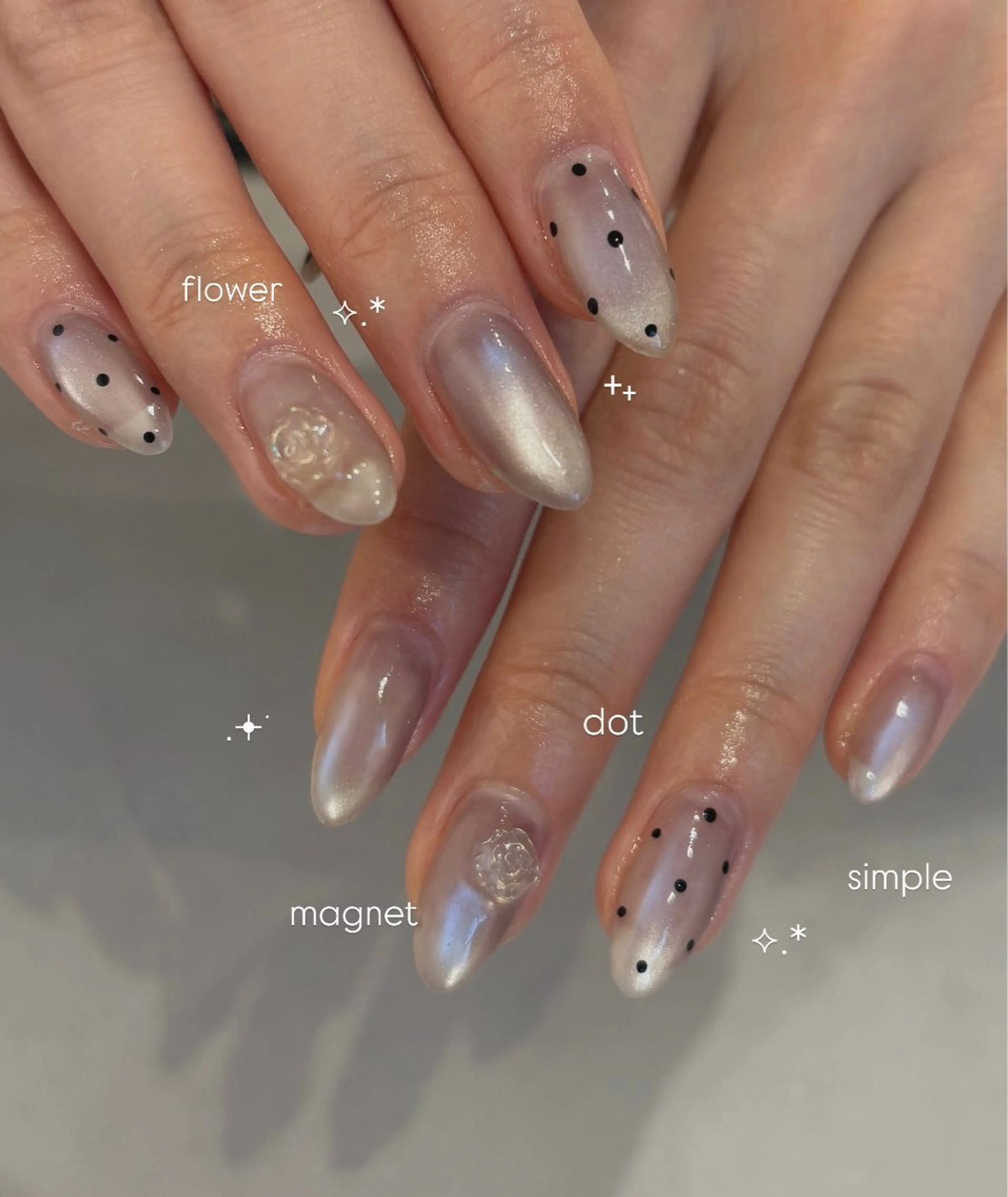 ネイル アートネイル ドット マグネットネイル シンプルネイル ハンドネイル ハンドケア enurk店 🍋 丸谷みく♥のその他イメージ