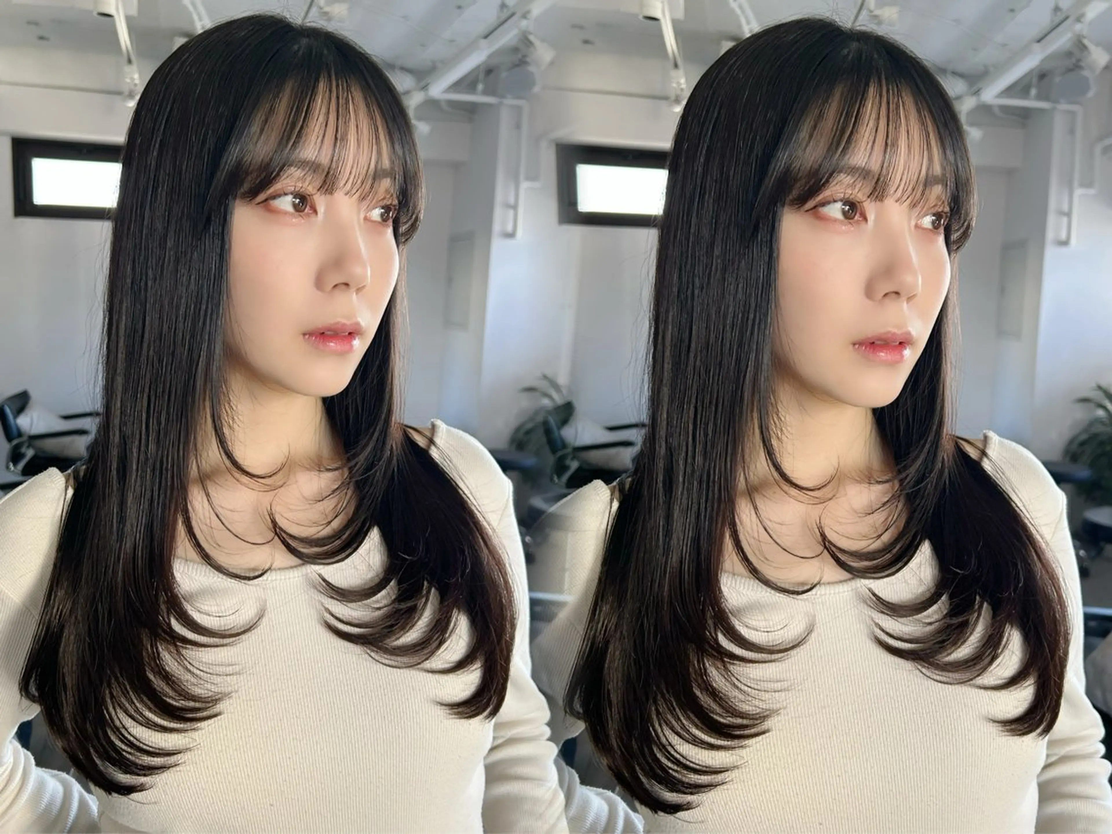 ミディアム カラー カット ヘアカラー トリートメント 池袋レイヤーカット/ 顔まわりtaigaのヘアスタイル