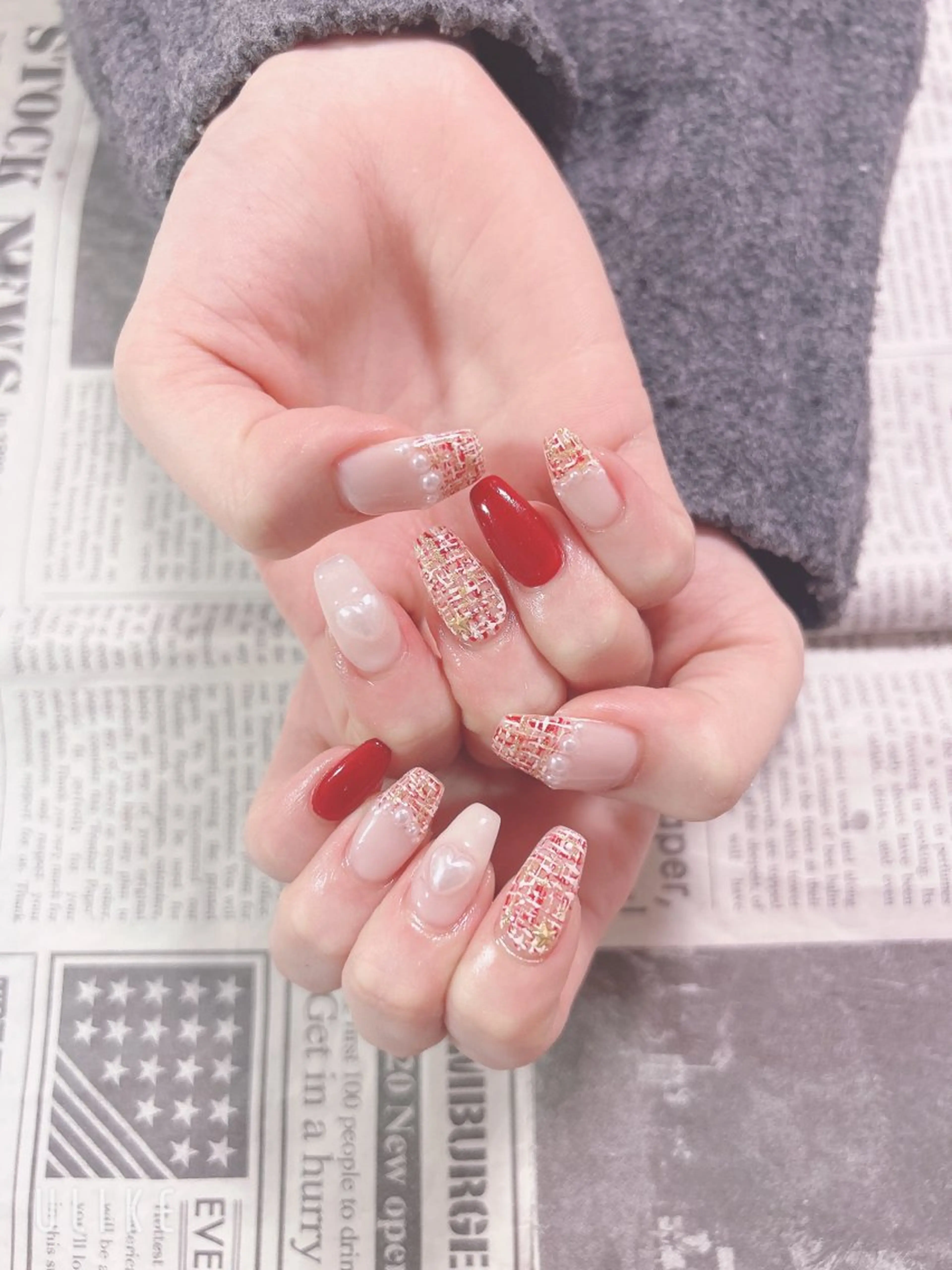 ネイル ハート ハンドネイル ハンドケア 森山 舞のネイルデザイン