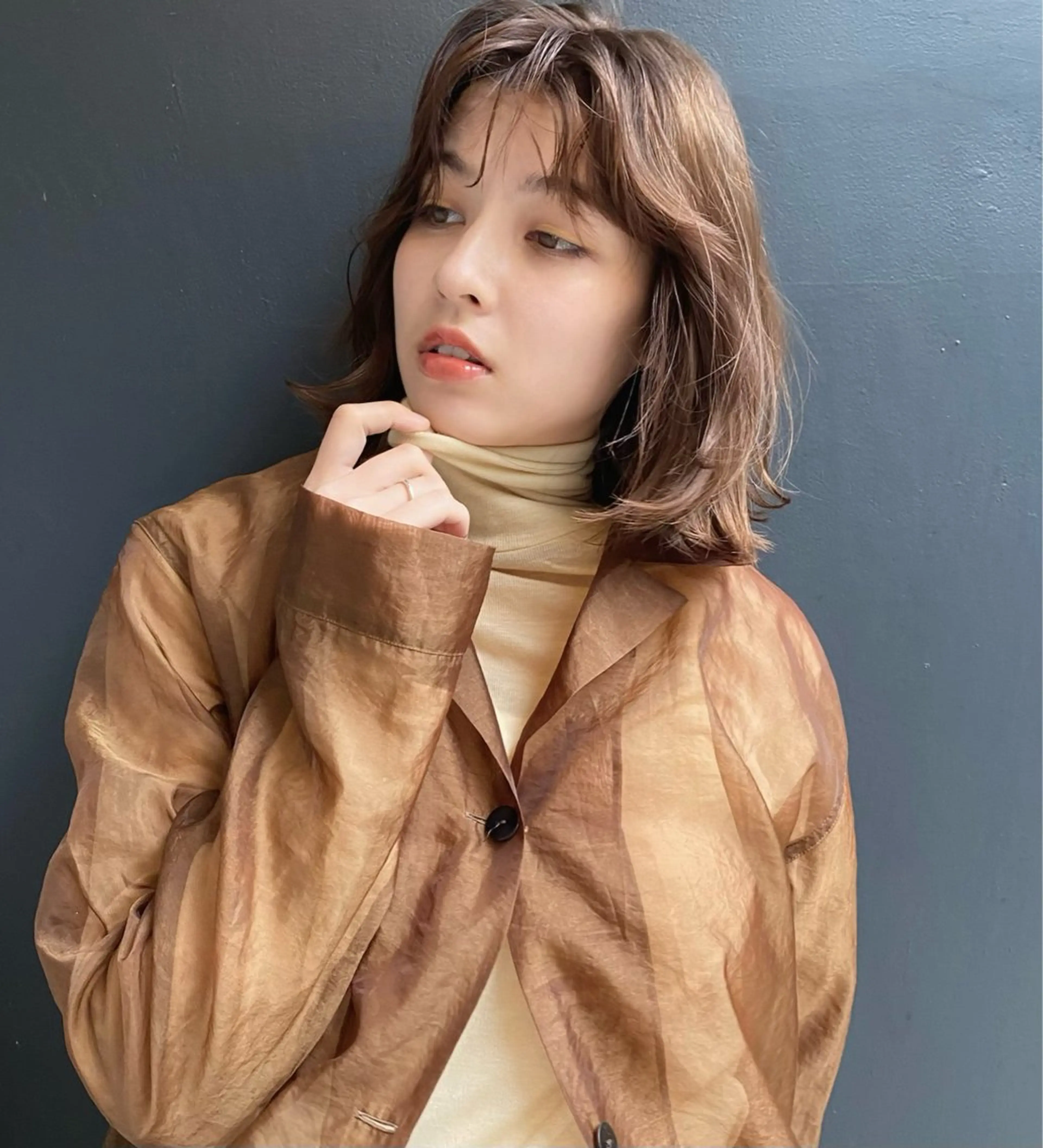 ミディアム パーマ カット パーマ トリートメント ボブ／レイヤー／艶 🦕risa  森下のヘアスタイル