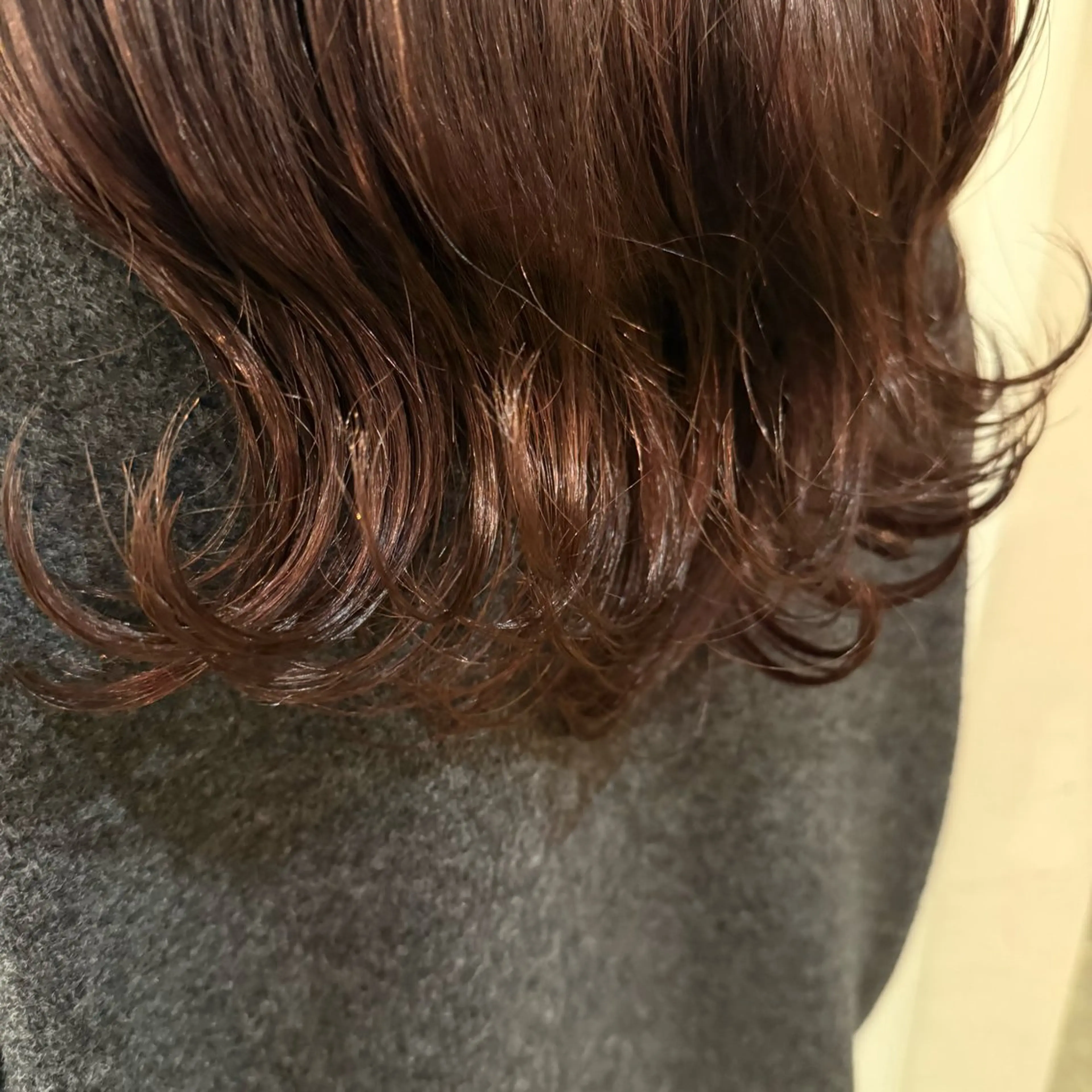 ミディアム カラー ヘアアレンジ ブラウンカラー みなみ/韓国ボブ/ 韓国レイヤーのヘアスタイル