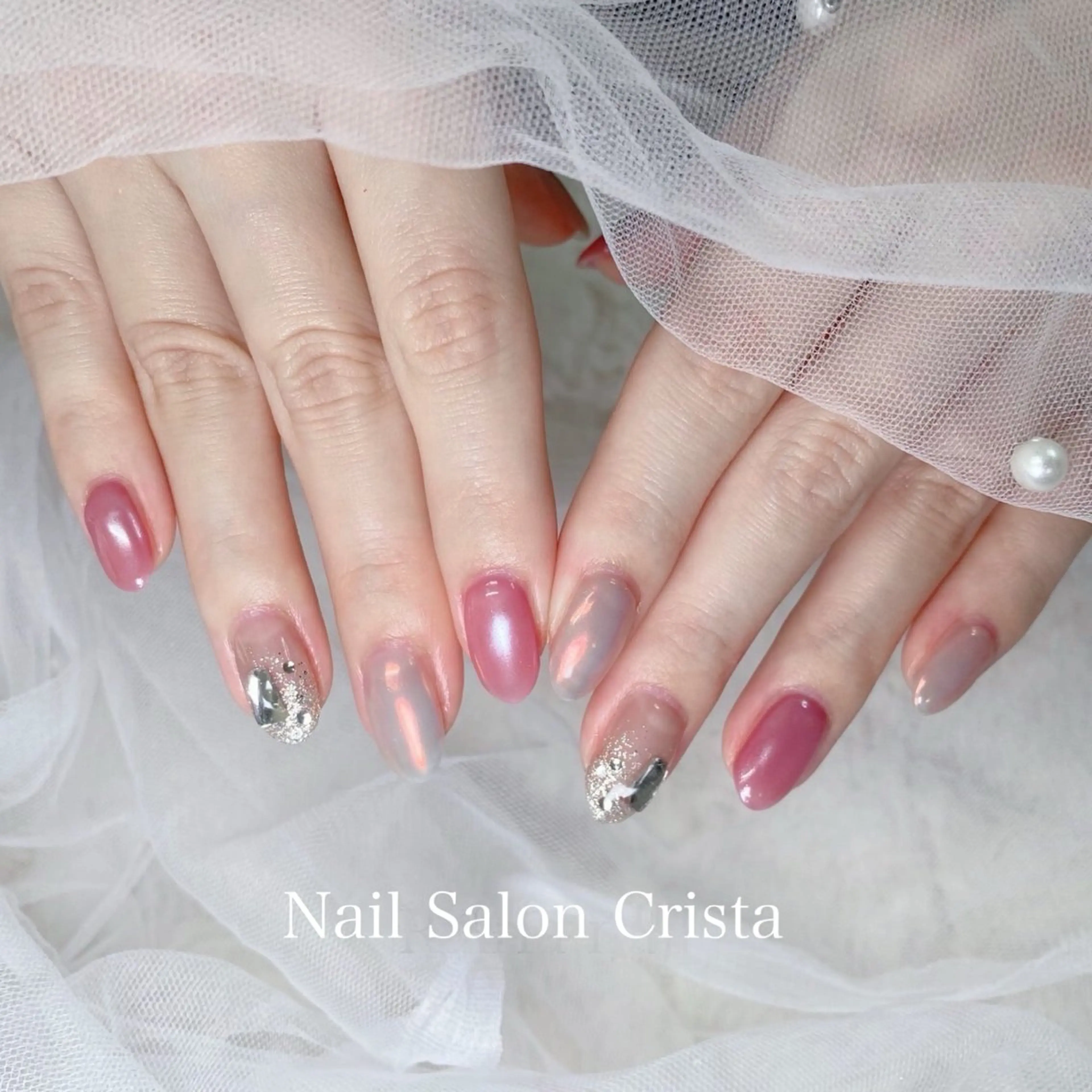 ネイル フットネイル ジェルネイル マグネットネイル オフィスネイル ワンカラーネイル NAILSALON CRISTA所属・🤍CRISTA yui🤍のネイルデザイン