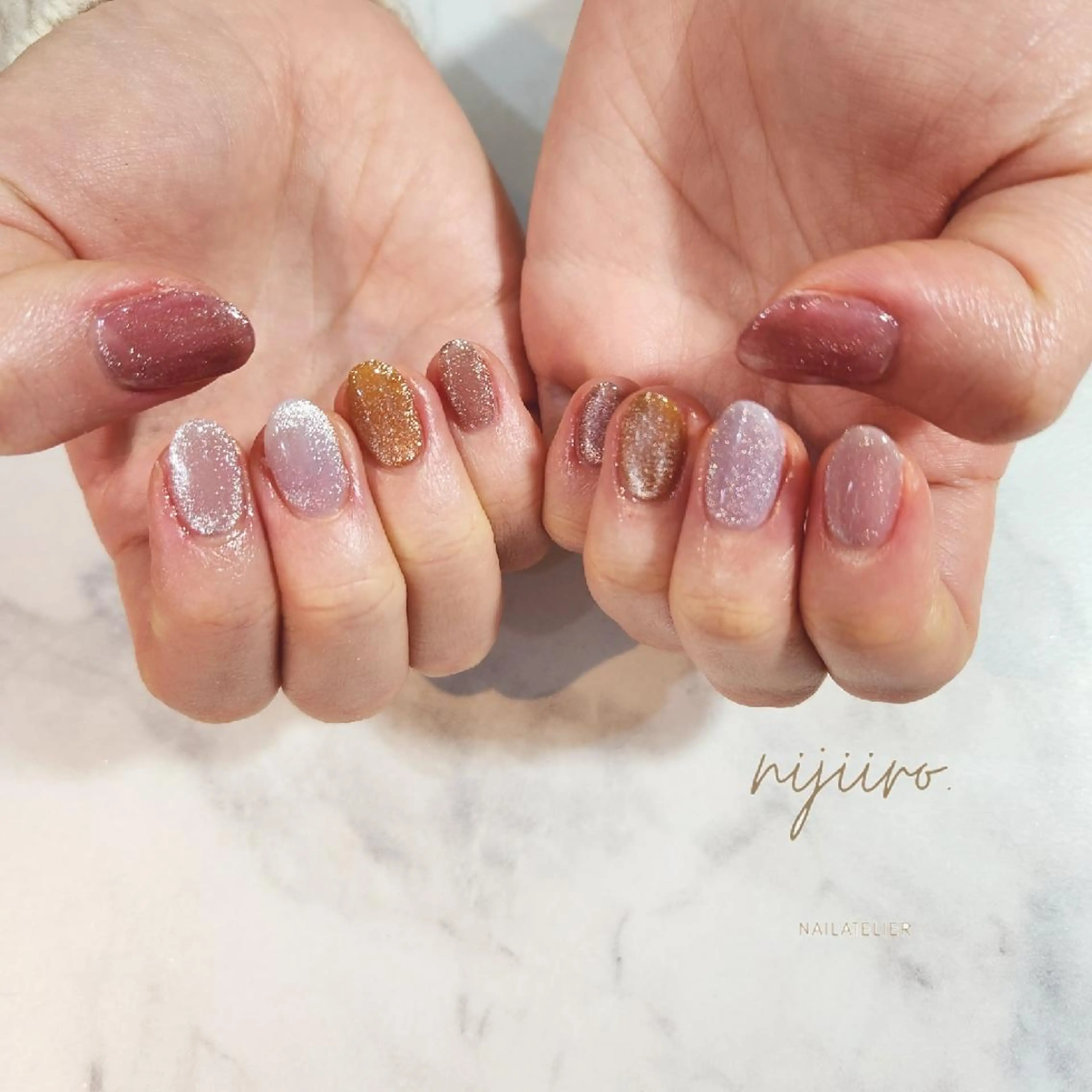 ネイル ハンドネイル nailatelier nijiiro.所属・nijiiro🌈 サトウのネイルデザイン
