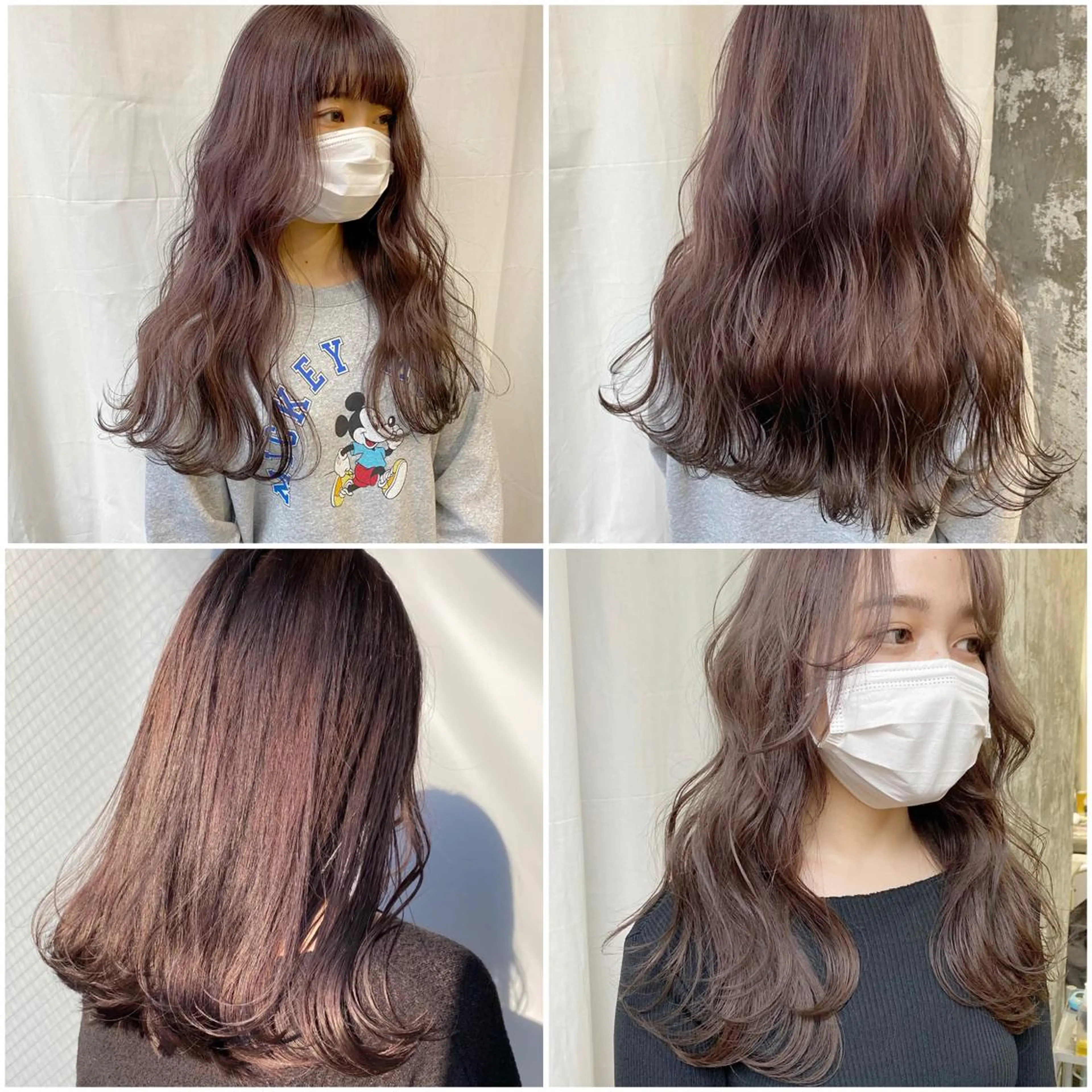 ミディアム カラー ブリーチ ブラウンカラー グレージュ ハイトーンカラー ラベンダーカラー Piaコータロー ハイトーン&‪ボブのヘアスタイル