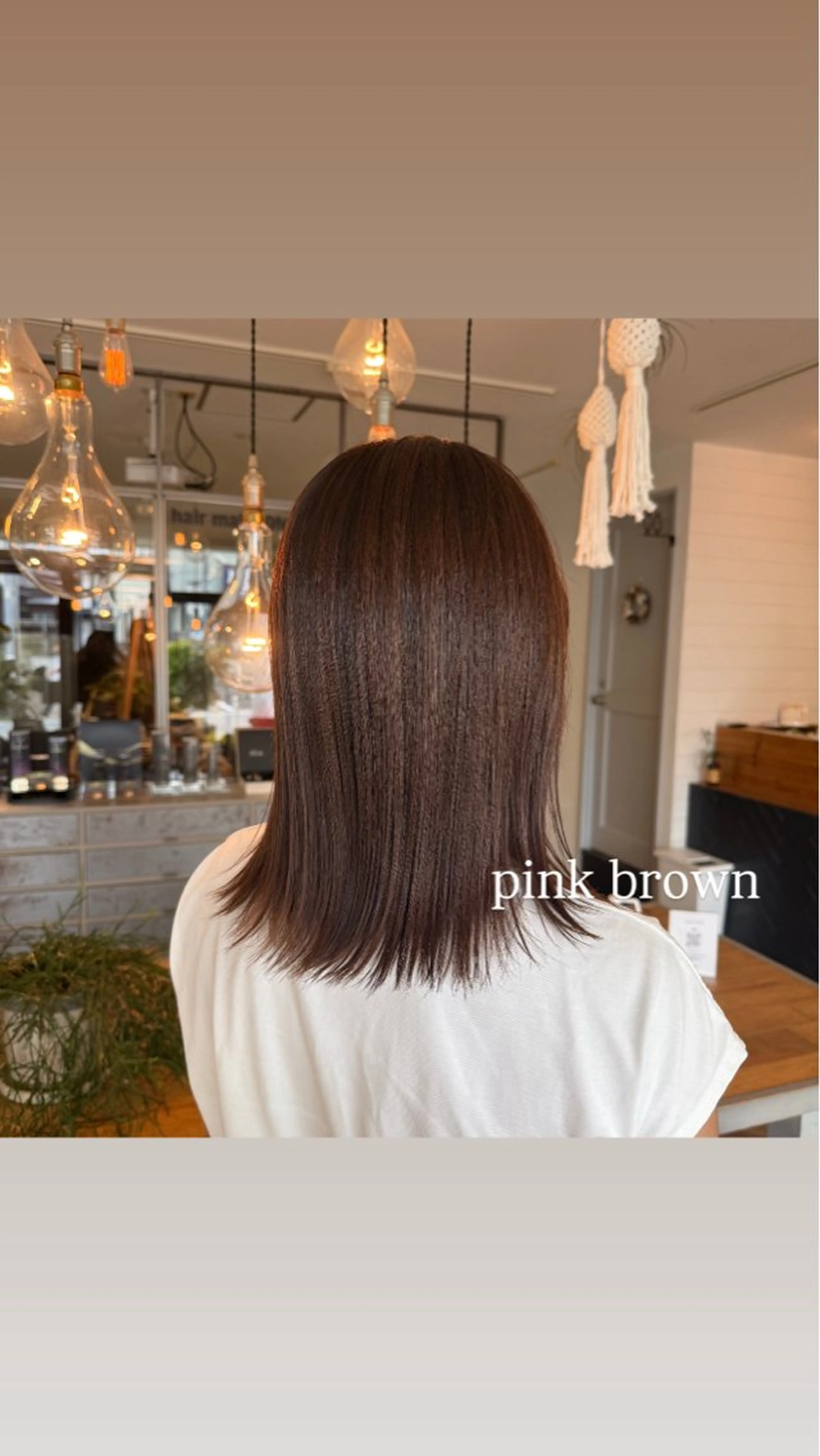 ミディアム カラー ヘアアレンジ カット ヘアカラー トリートメント 飯島 美海のヘアスタイル