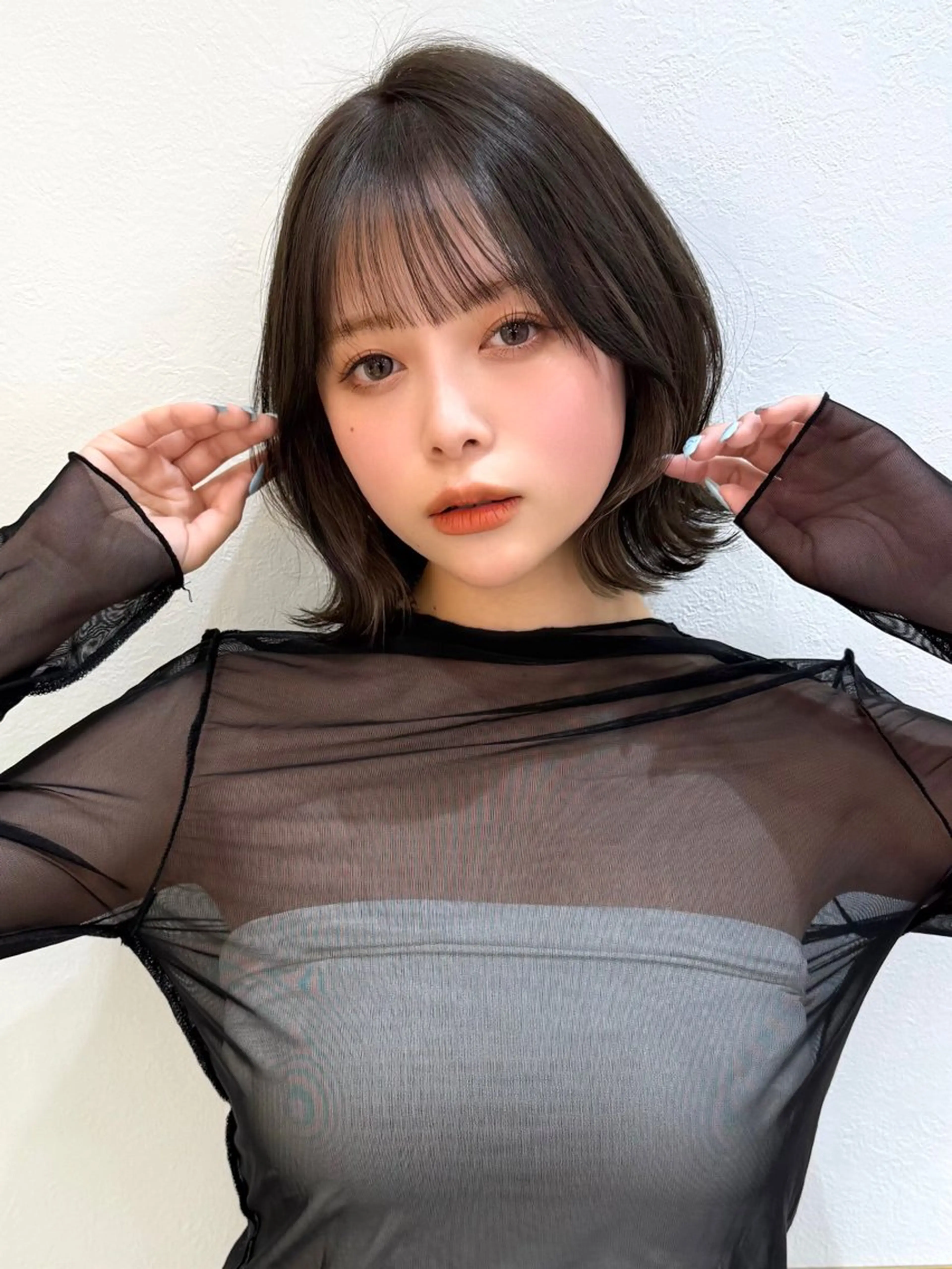 ミディアム カット ヘアカラー トリートメント 新宿/髪質改善/ボブ 韓国レイヤー大重聖斗のヘアスタイル