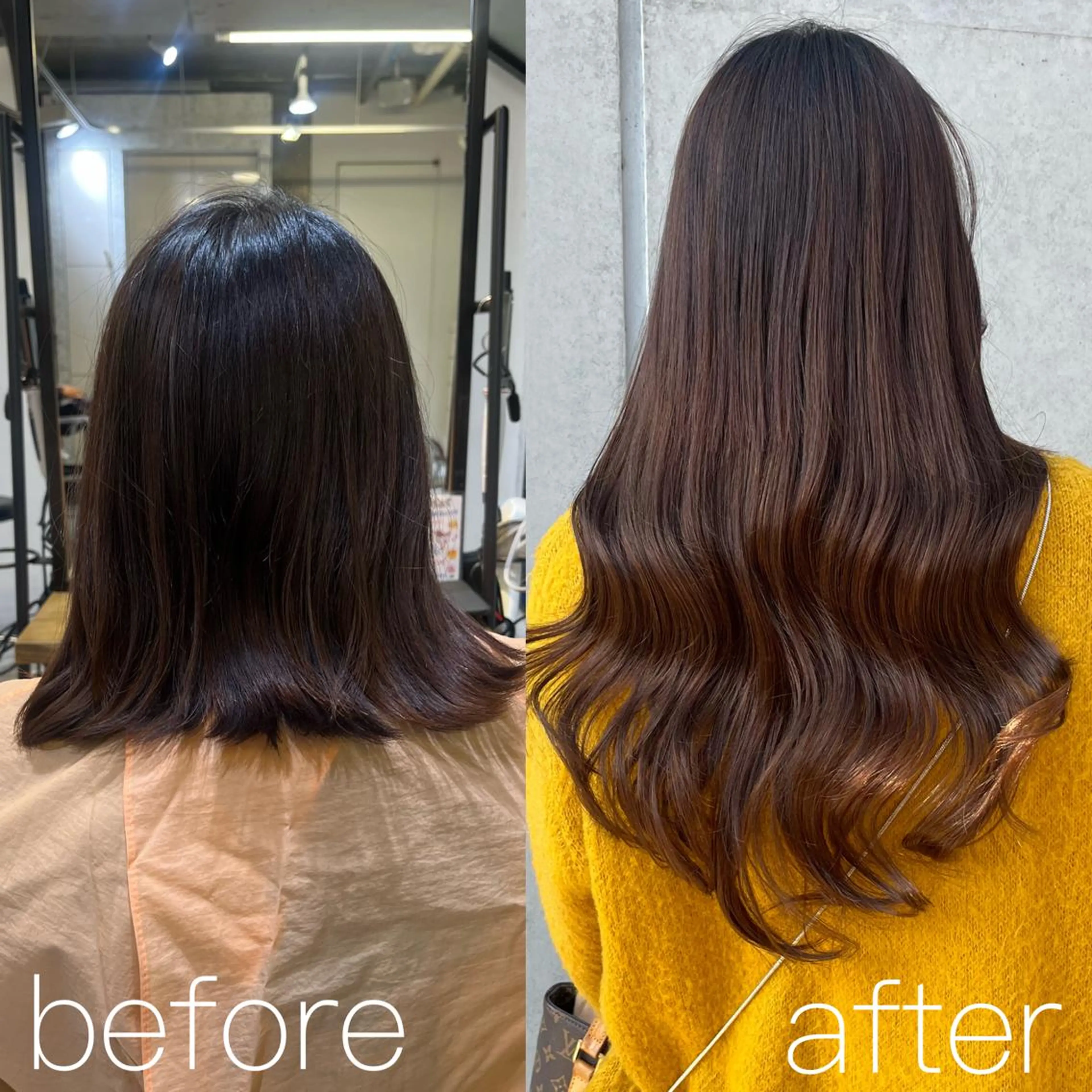 カット＋カラー＋シールエクステ40本＋トリートメント🌈　[最高級人毛100%](相談で本数追加OK)の写真