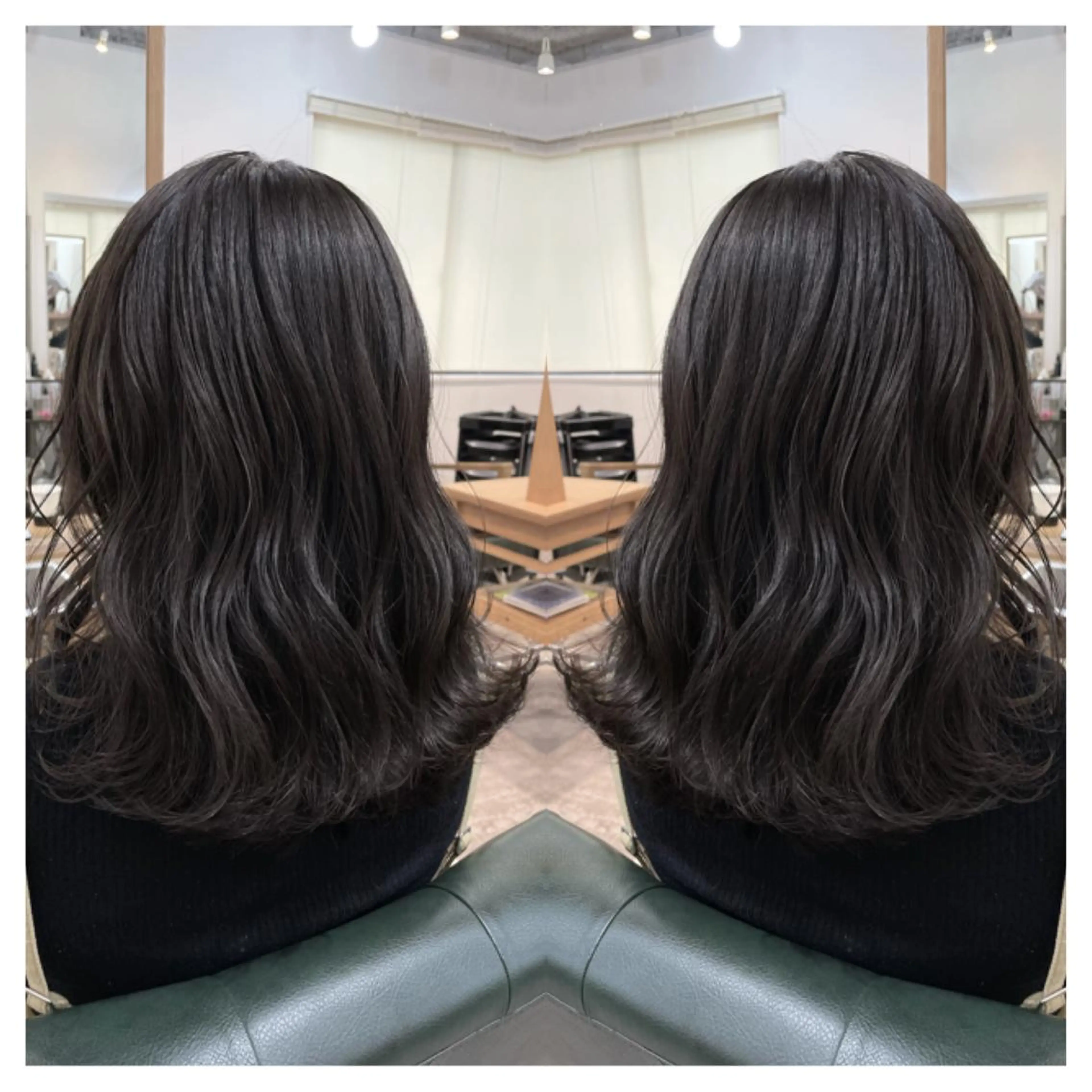 ミディアム カラー カット ヘアカラー トリートメント 村山 茉衣のヘアスタイル