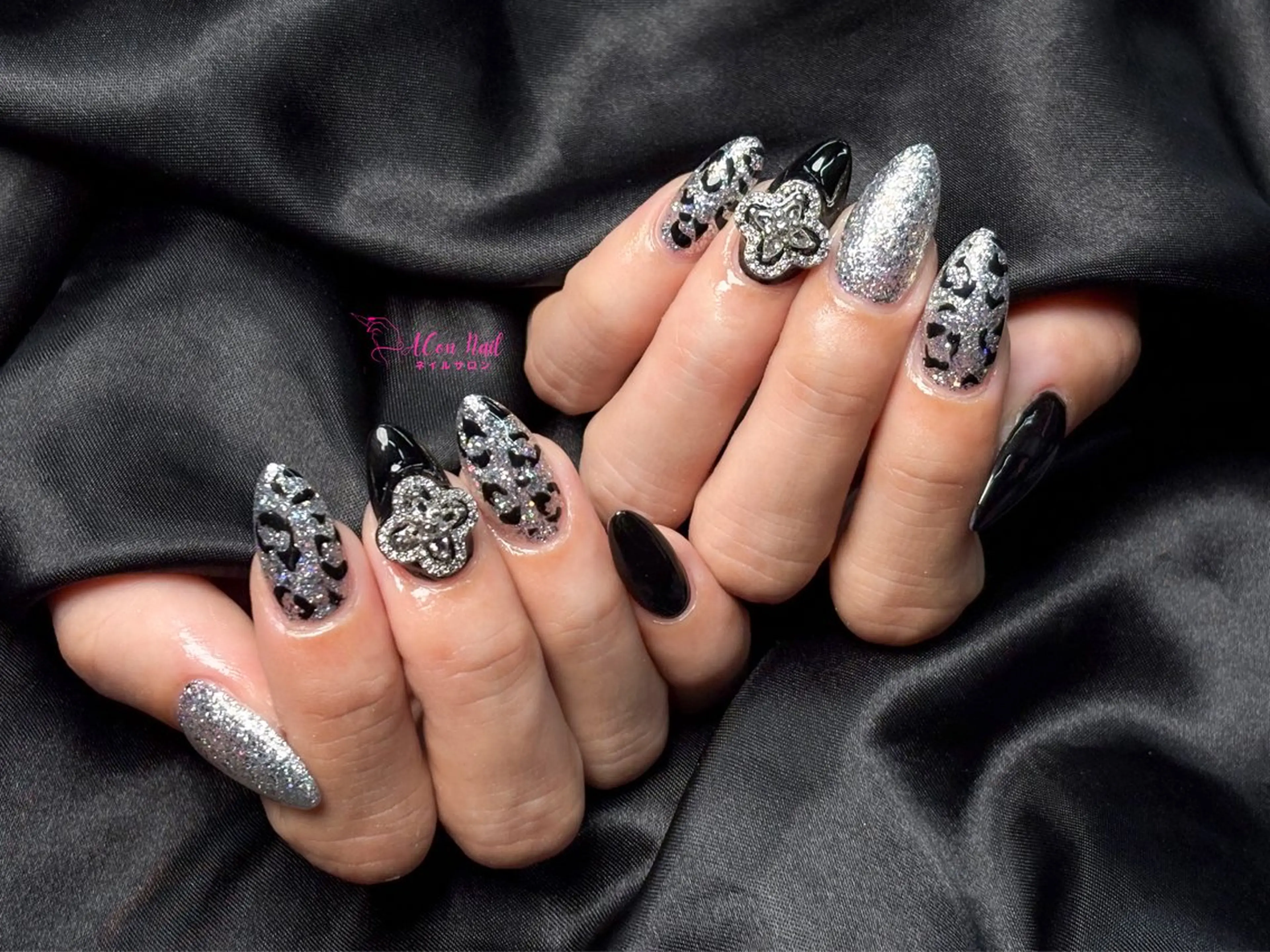 ネイル 桜ネイル 長さ出し フラワーネイル フレンチネイル ジェルネイル ハンドネイル AConNailSalon所属・ACon NailSalonのネイルデザイン