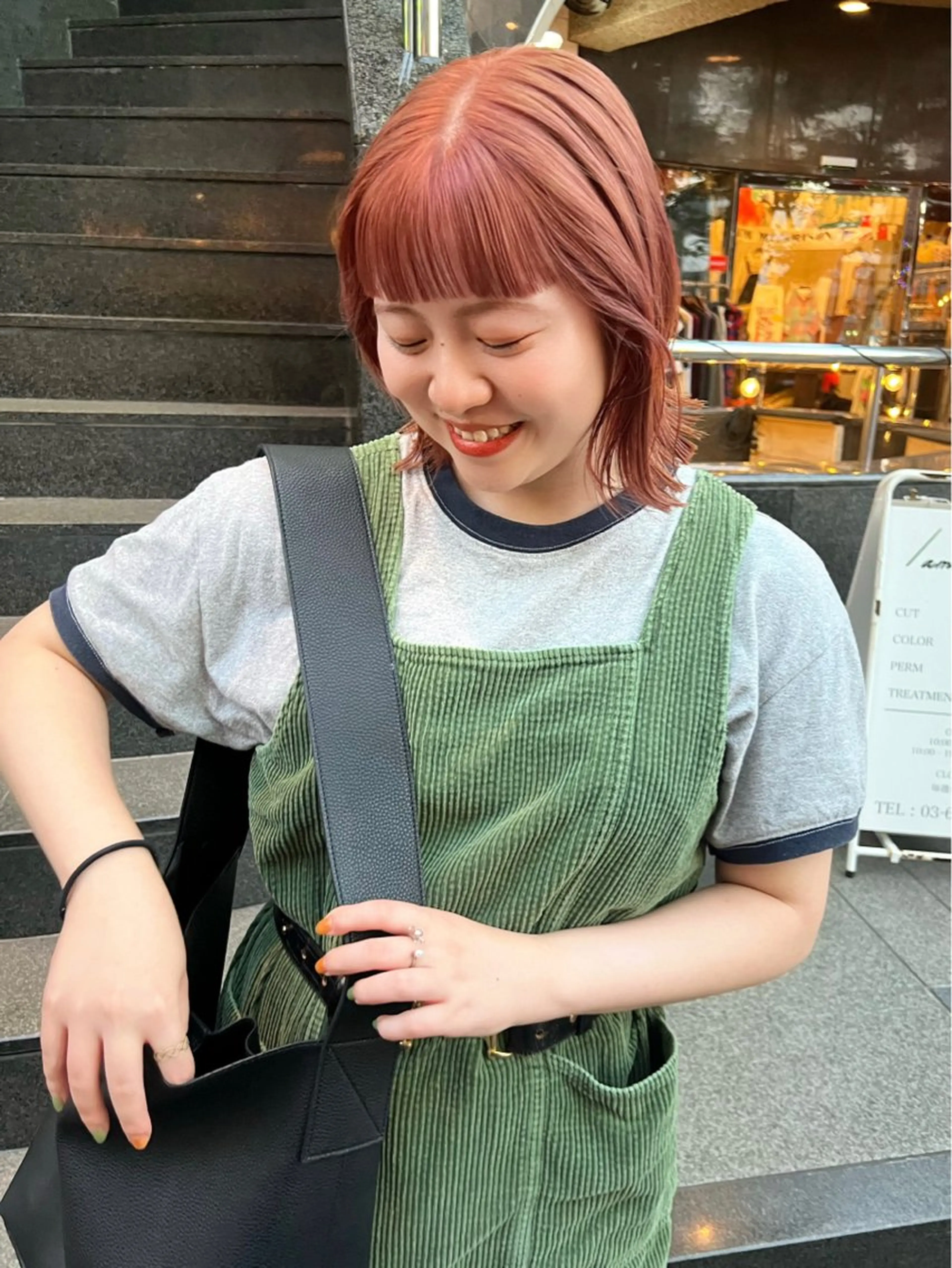 ミディアム ボブ カット ヘアカラー トリートメント AI TOKYO　S所属・mizuki 【韓国レイヤー】のヘアスタイル