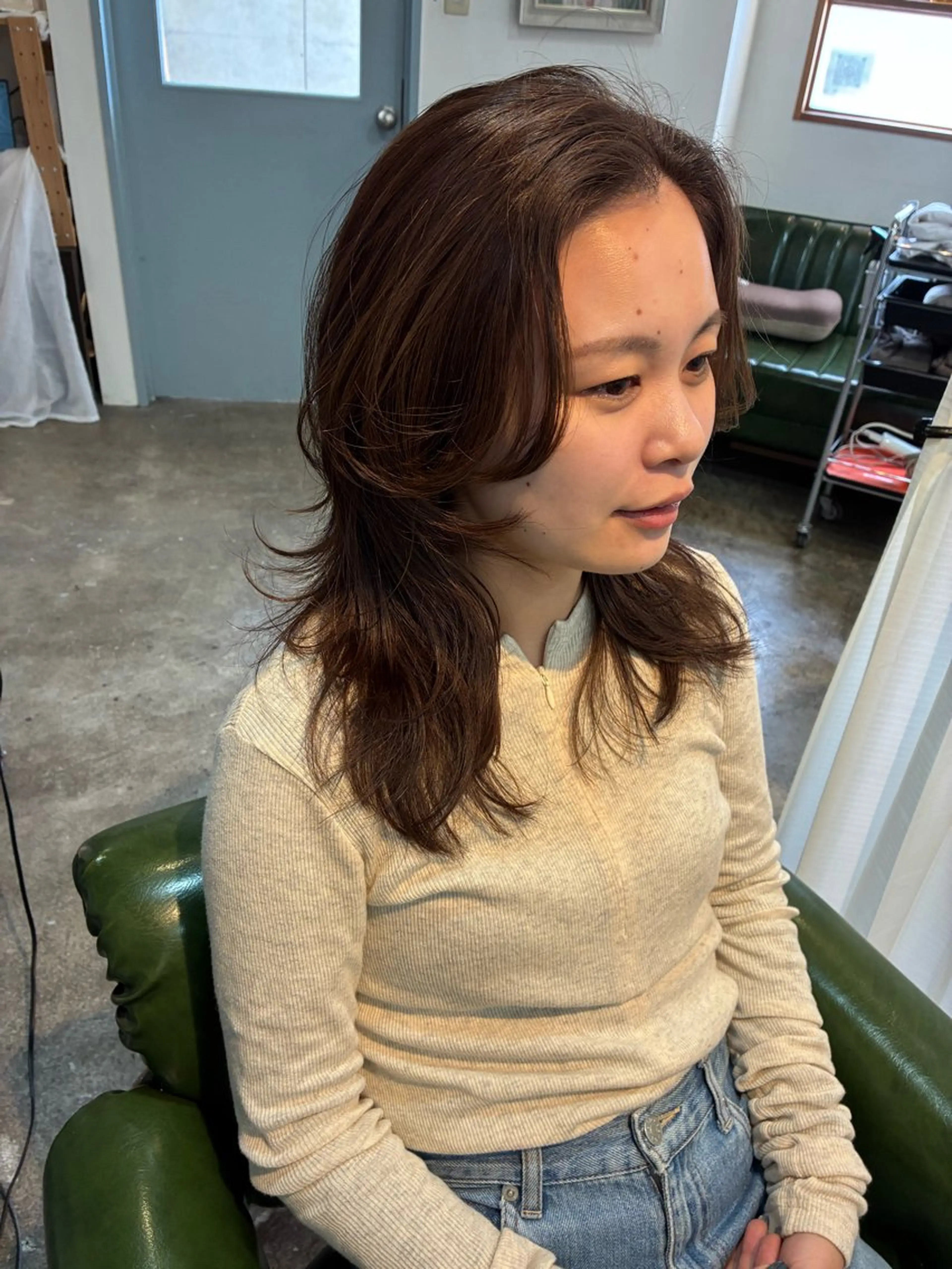 セミロング カット ヘアカラー Hair lol nico La所属・ヘアーロウル ニコラのヘアスタイル