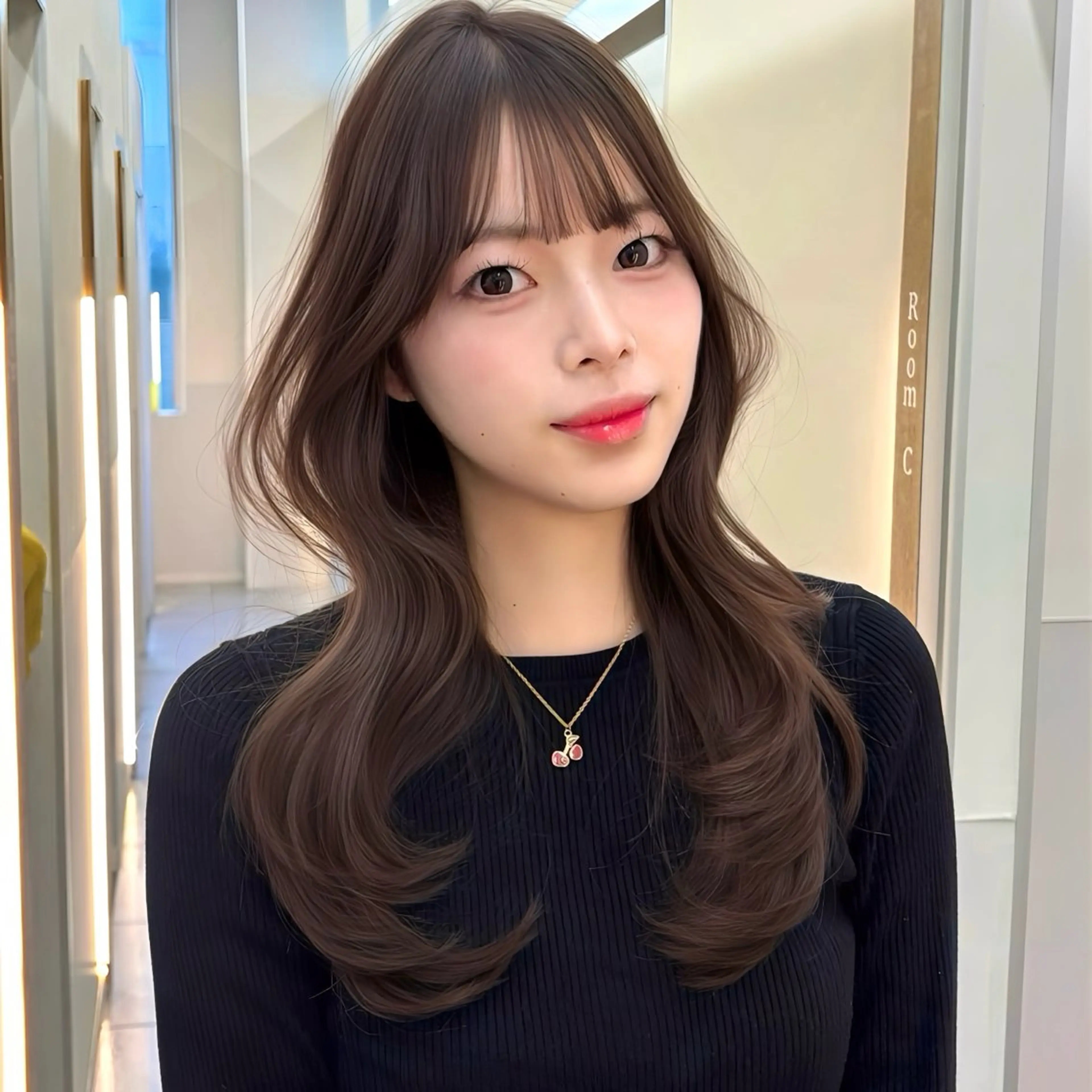 ミディアム カラー 津田 怜果のヘアスタイル