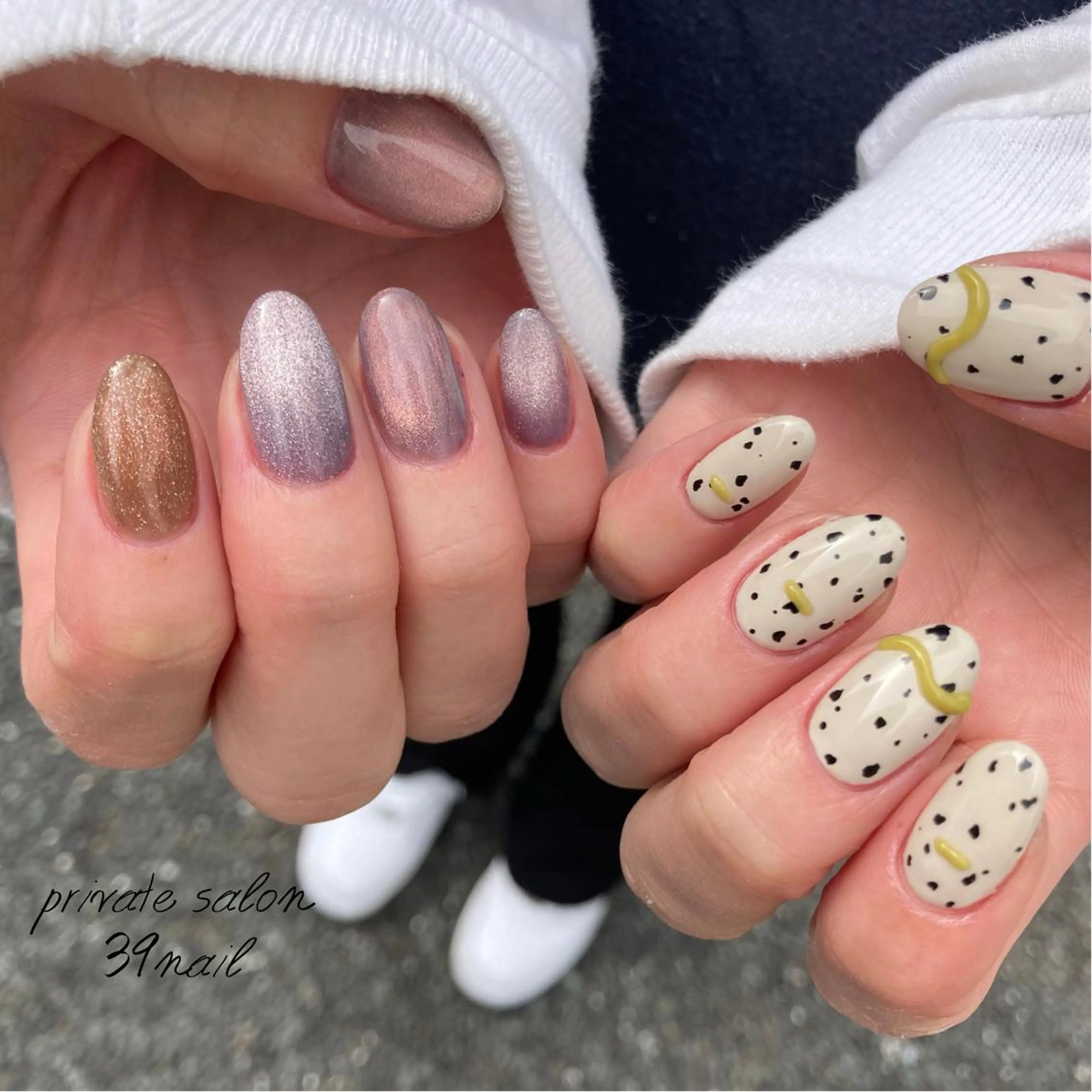 ミディアム ネイル ハンドネイル 京橋 【39nail】のネイルデザイン