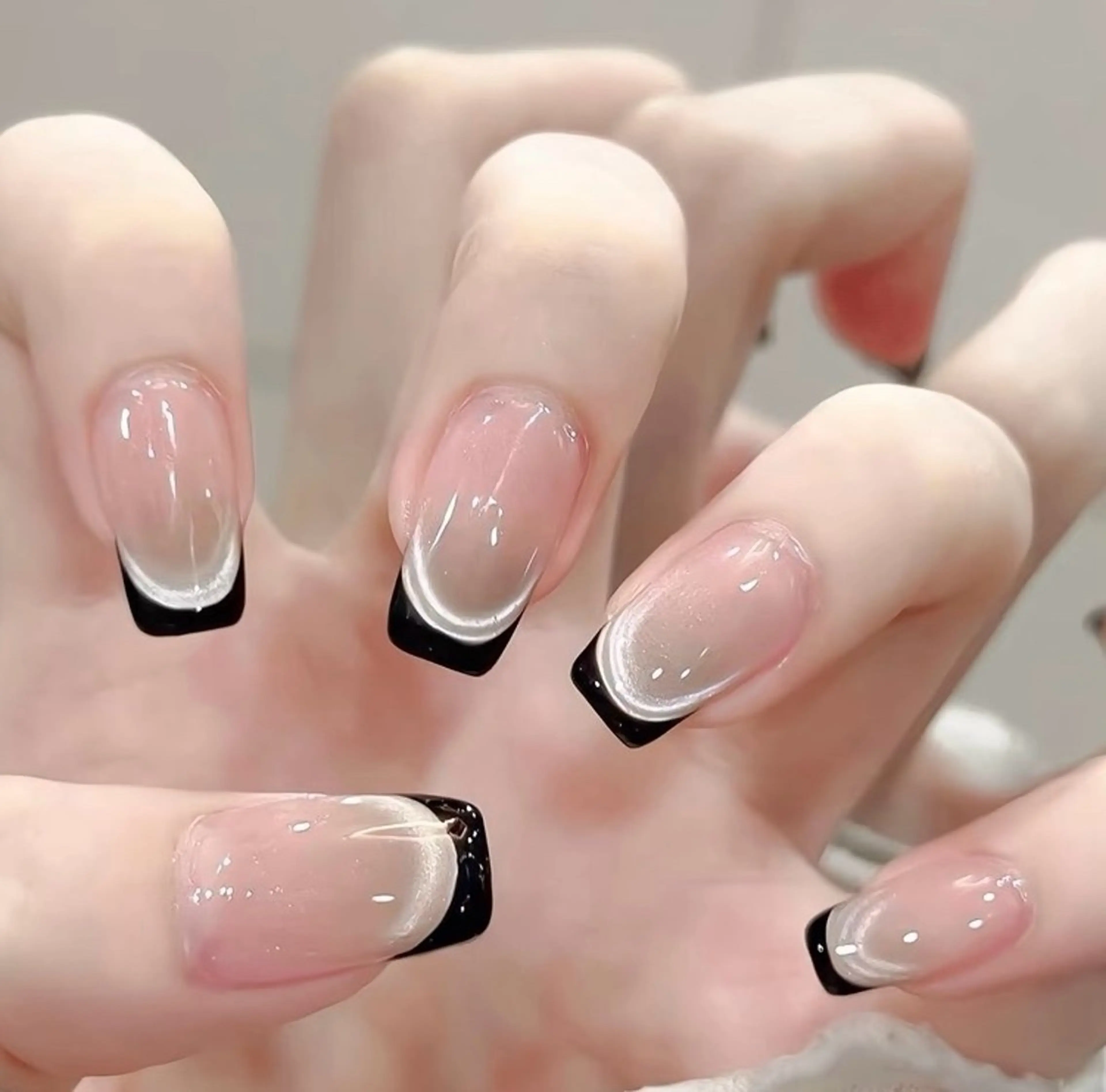 ネイル チークネイル 長さ出し フレンチネイル ガーリー 韓国ネイル sun nail池袋 モデル募集のネイルデザイン