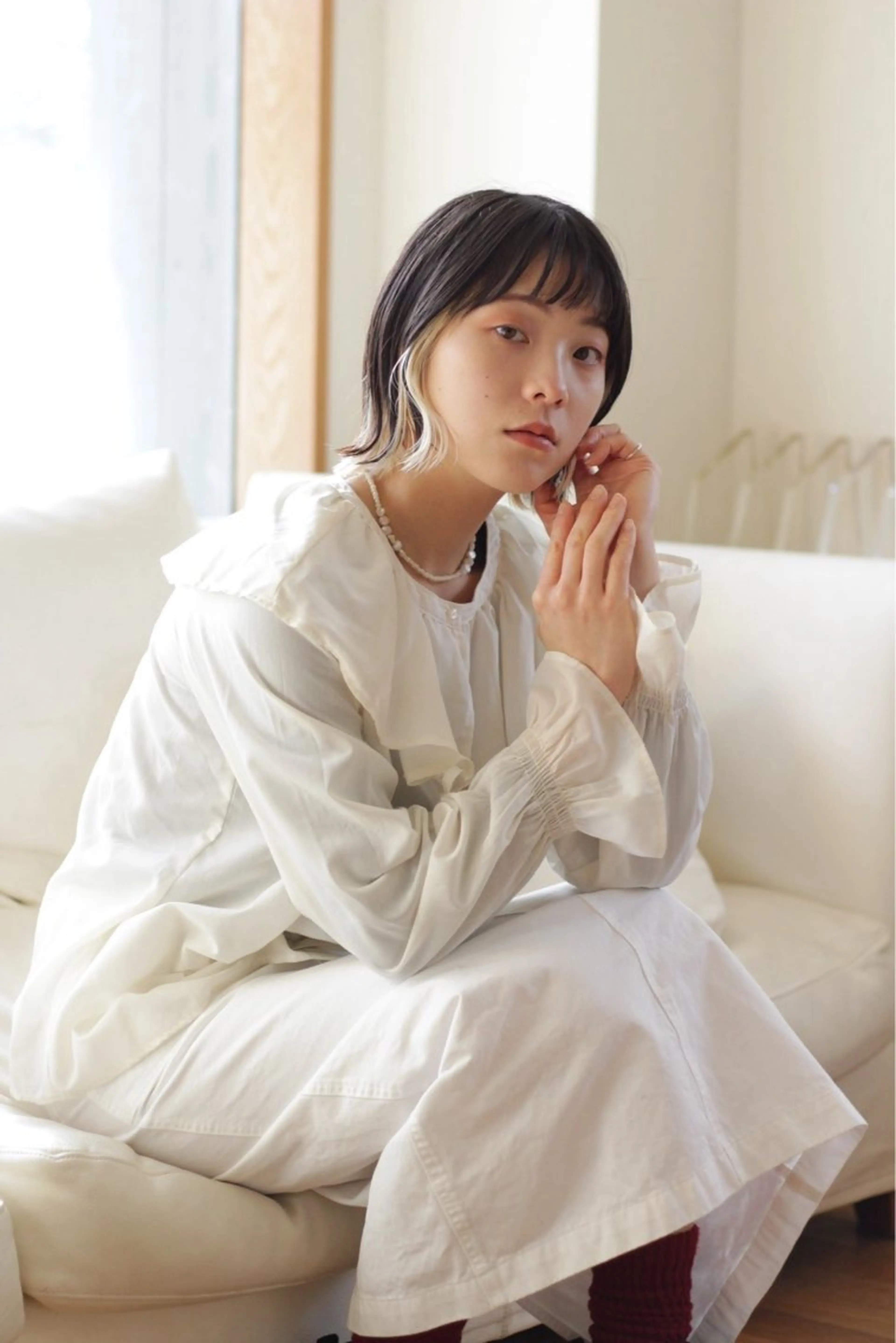 ミディアム カラー インナーカラー カット ヘアカラー 永井 亜実のヘアスタイル