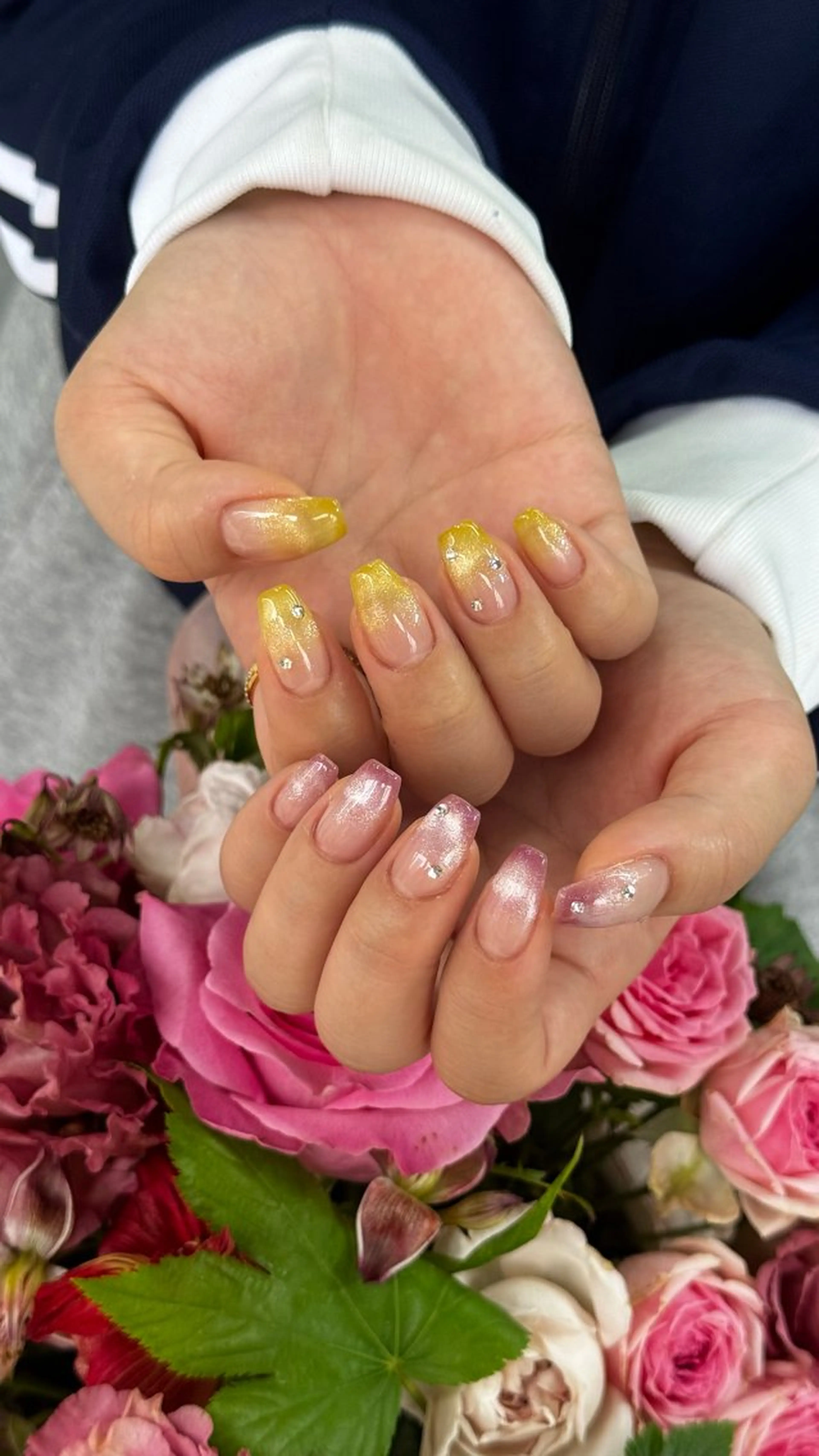 ネイル グラデーション キラキラネイル ハンドネイル HARUKA ネイリスト福岡/薬院のネイルデザイン