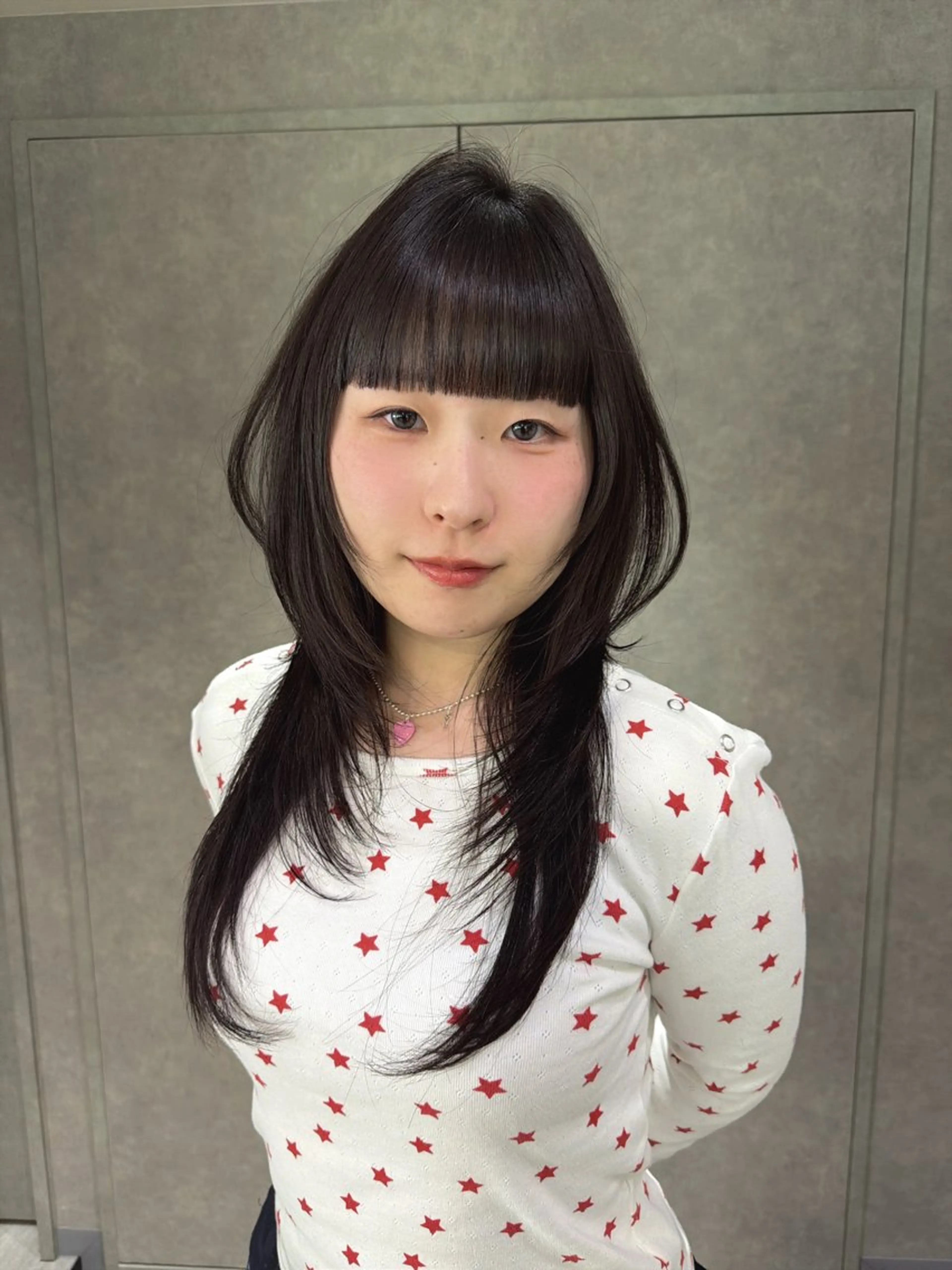 ロング ハッシュカット ロング カット yu-kaハッシュ カット/韓国レイヤーのヘアスタイル