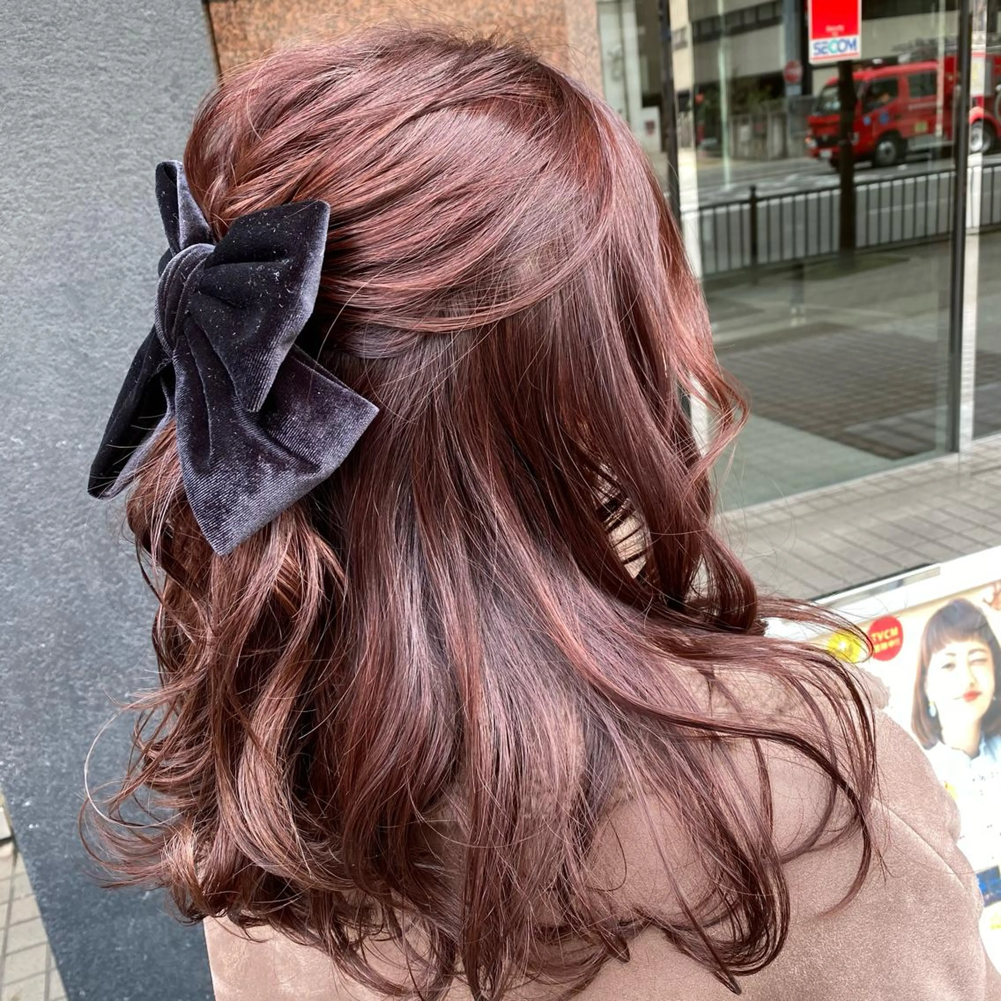 セミロング カラー ヘアアレンジ ブラウンカラー ピンクカラー ピンクブラウン Set salon Seraphy所属・心斎橋/ヘアセット MASAKIのその他イメージ