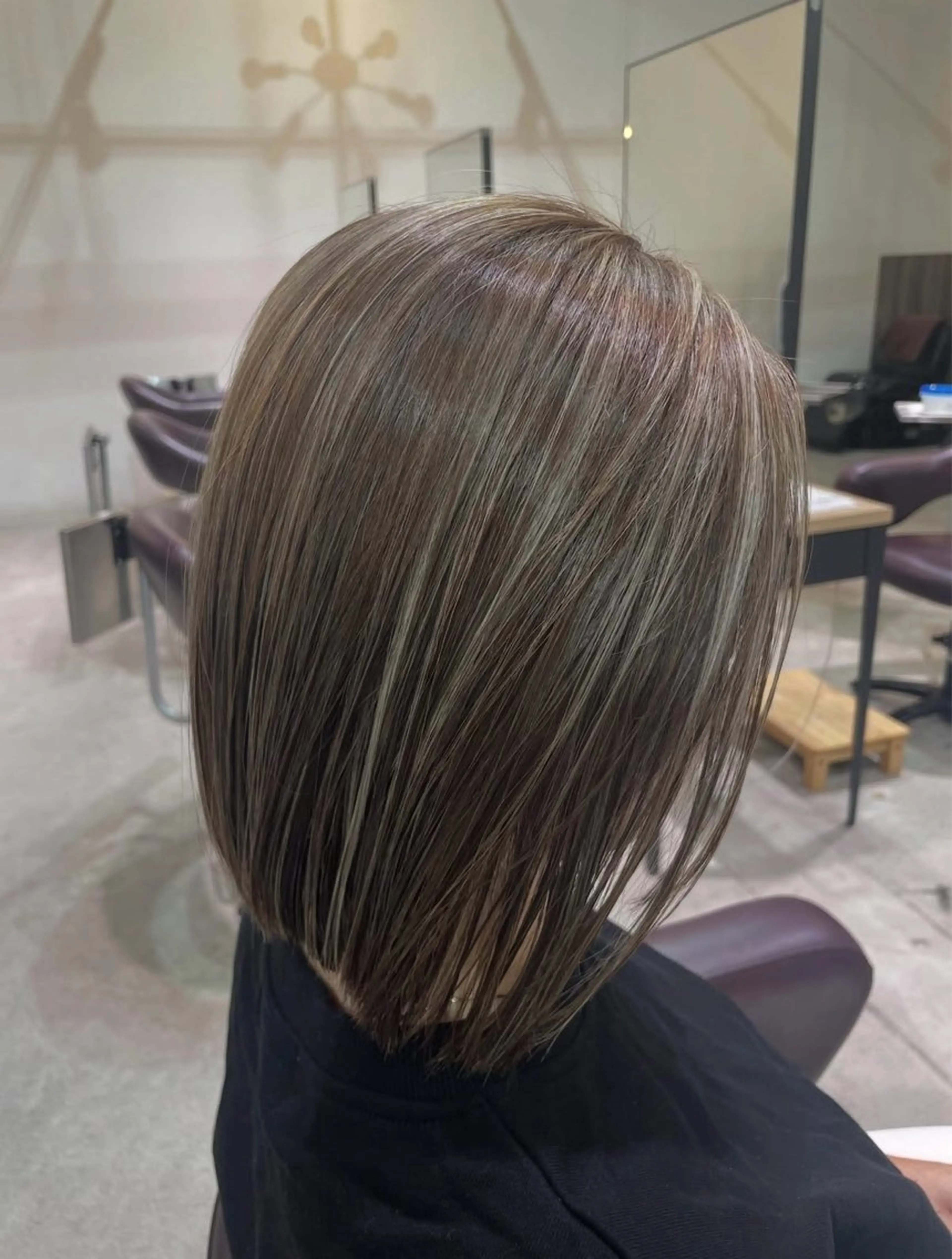 ショート カラー ハイライトカラー ボブ ハイライト GRANDEUR natsukiのヘアスタイル