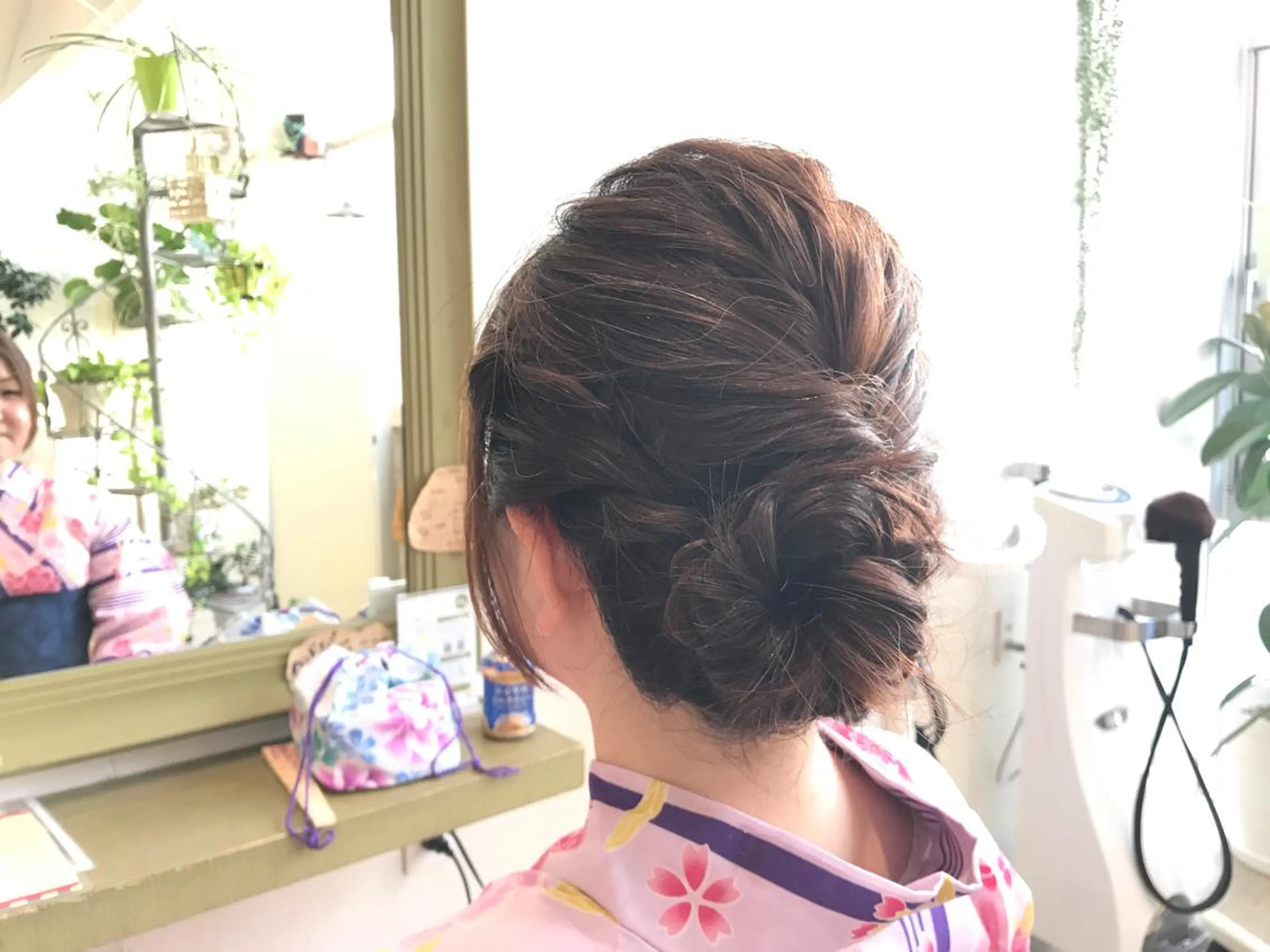 セミロング ヘアアレンジ 浴衣 メンズ指名多数!! SiLO 田島のヘアスタイル