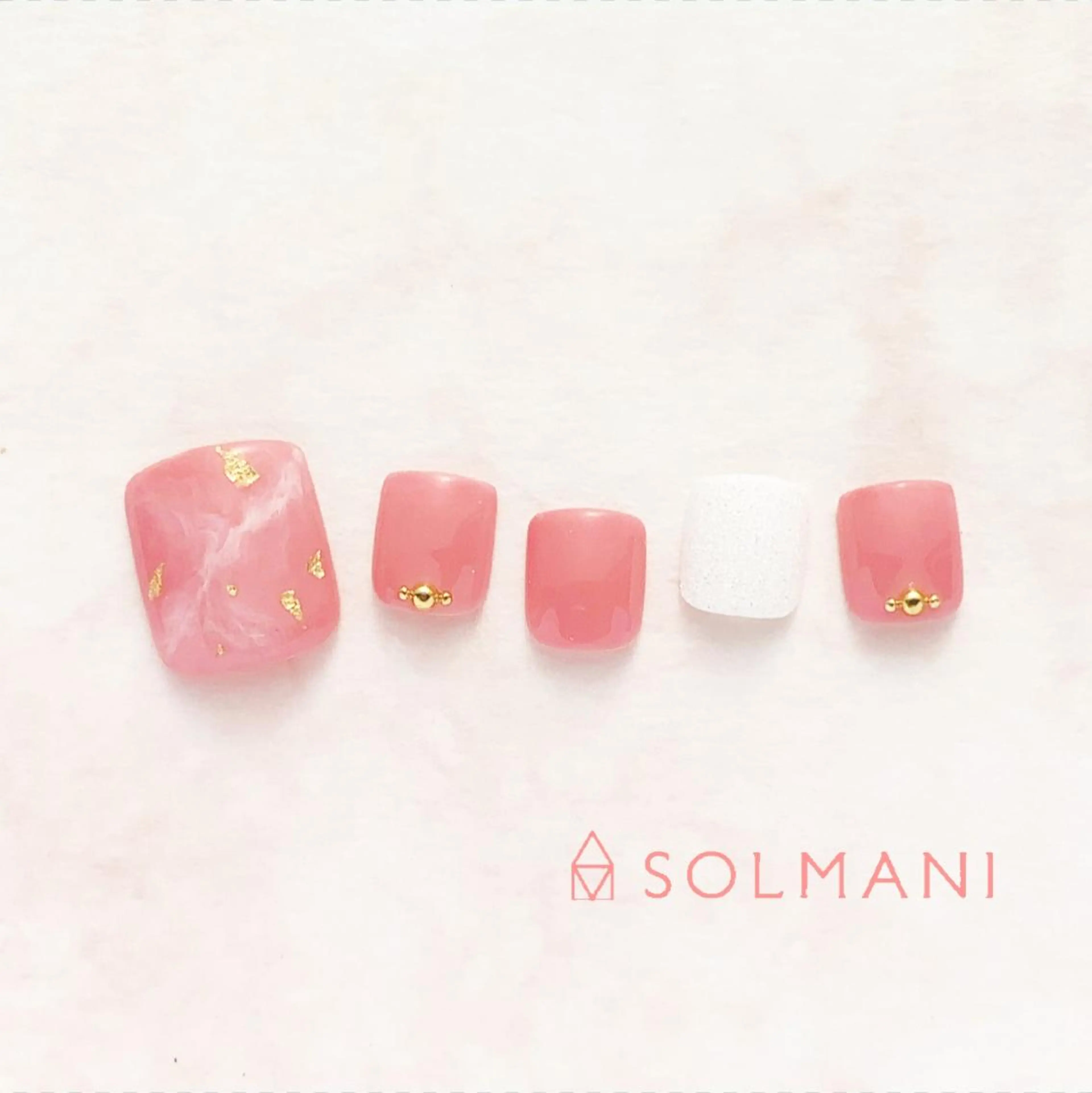 ネイル フットネイル 大理石ネイル(マーブル) SOLMANI 予約担当のネイルデザイン