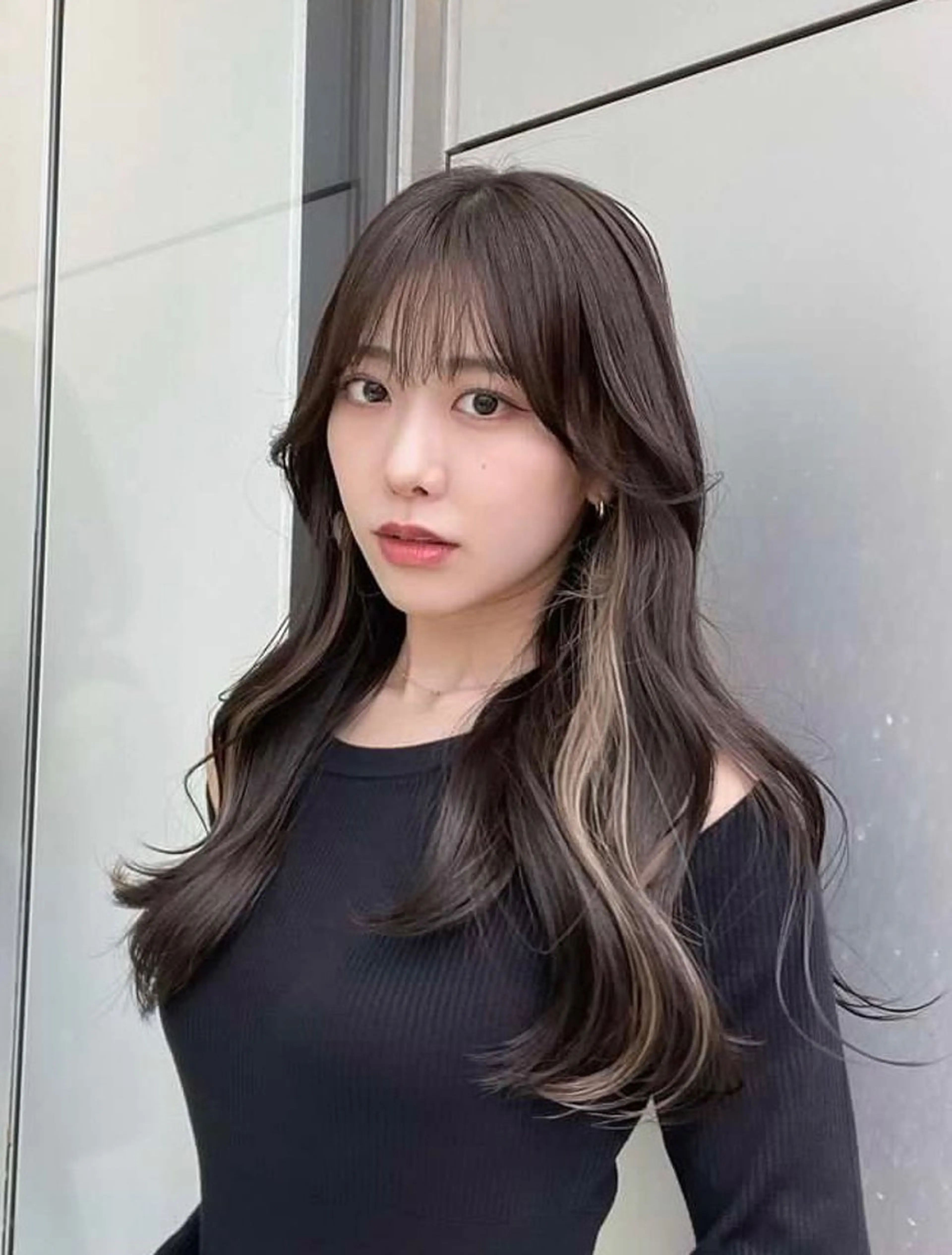 ロング カラー カット ヘアカラー トリートメント 🌫️大人韓国ヘア 🌫️naoyaのヘアスタイル