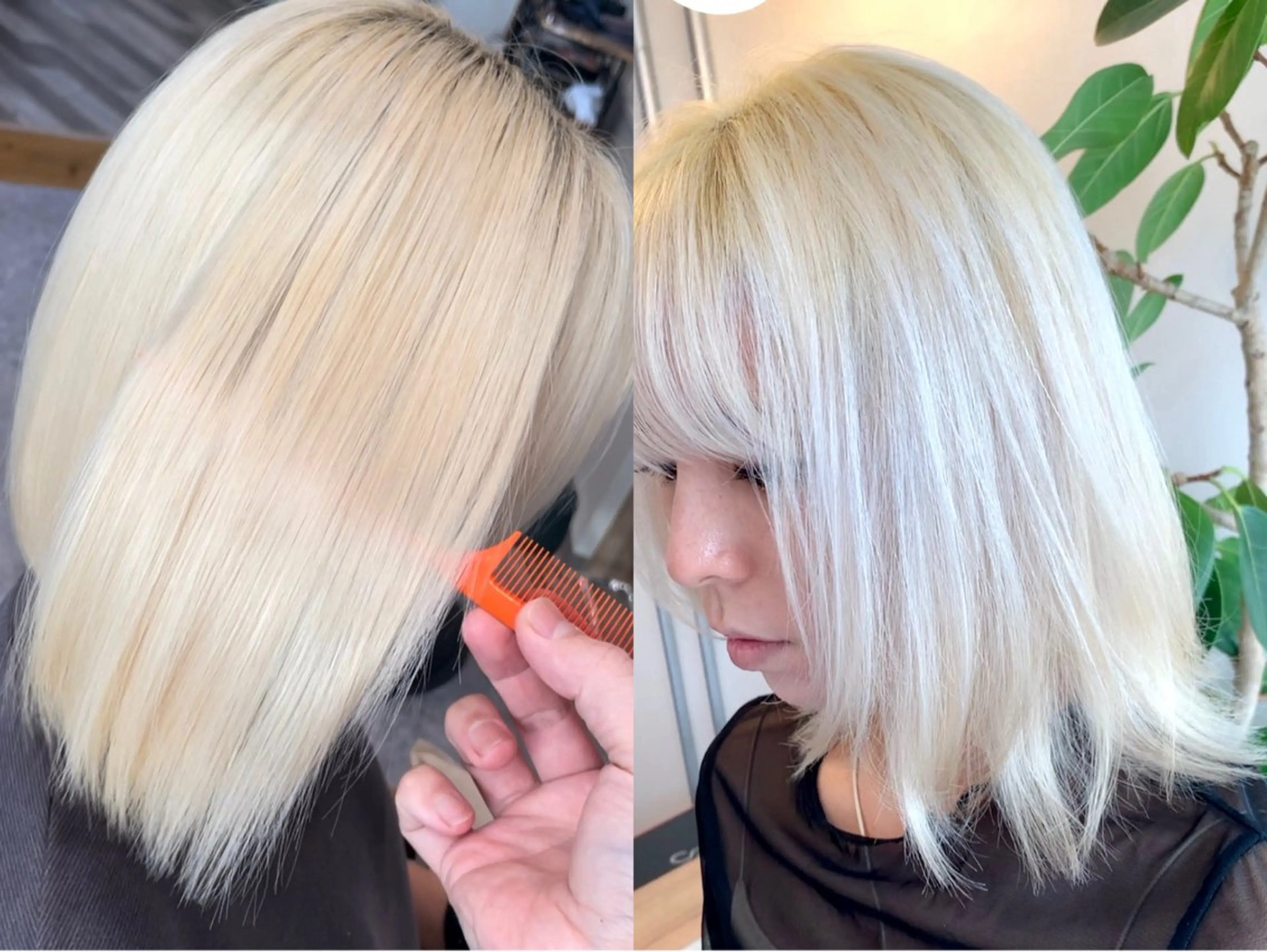 カラー ブリーチ/ストレート ダブルカラーtetoのヘアスタイル