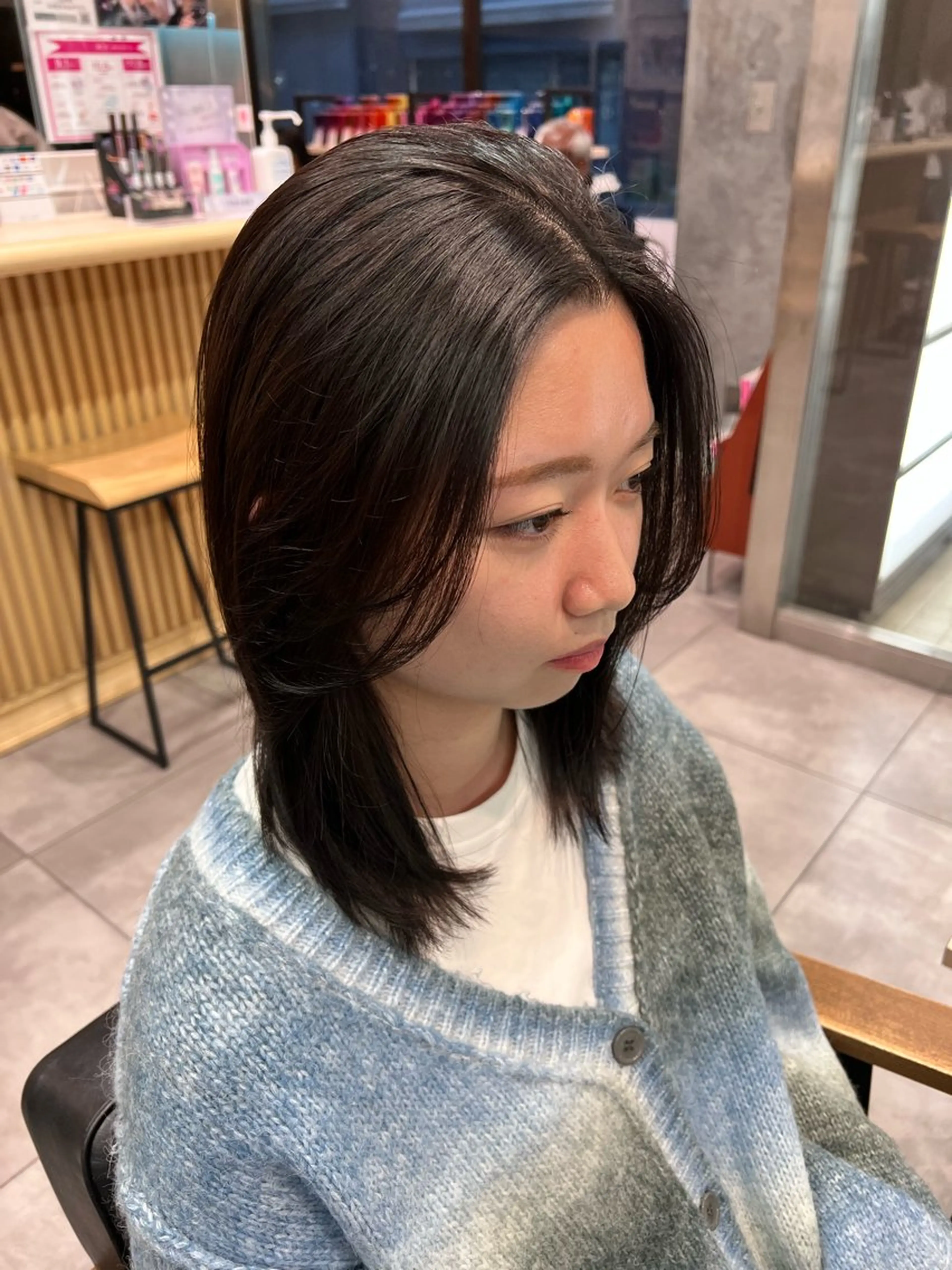 ミディアム カラー ヘアカラー トリートメント 🌞レイヤー×カラー 前川那津美🌞のヘアスタイル