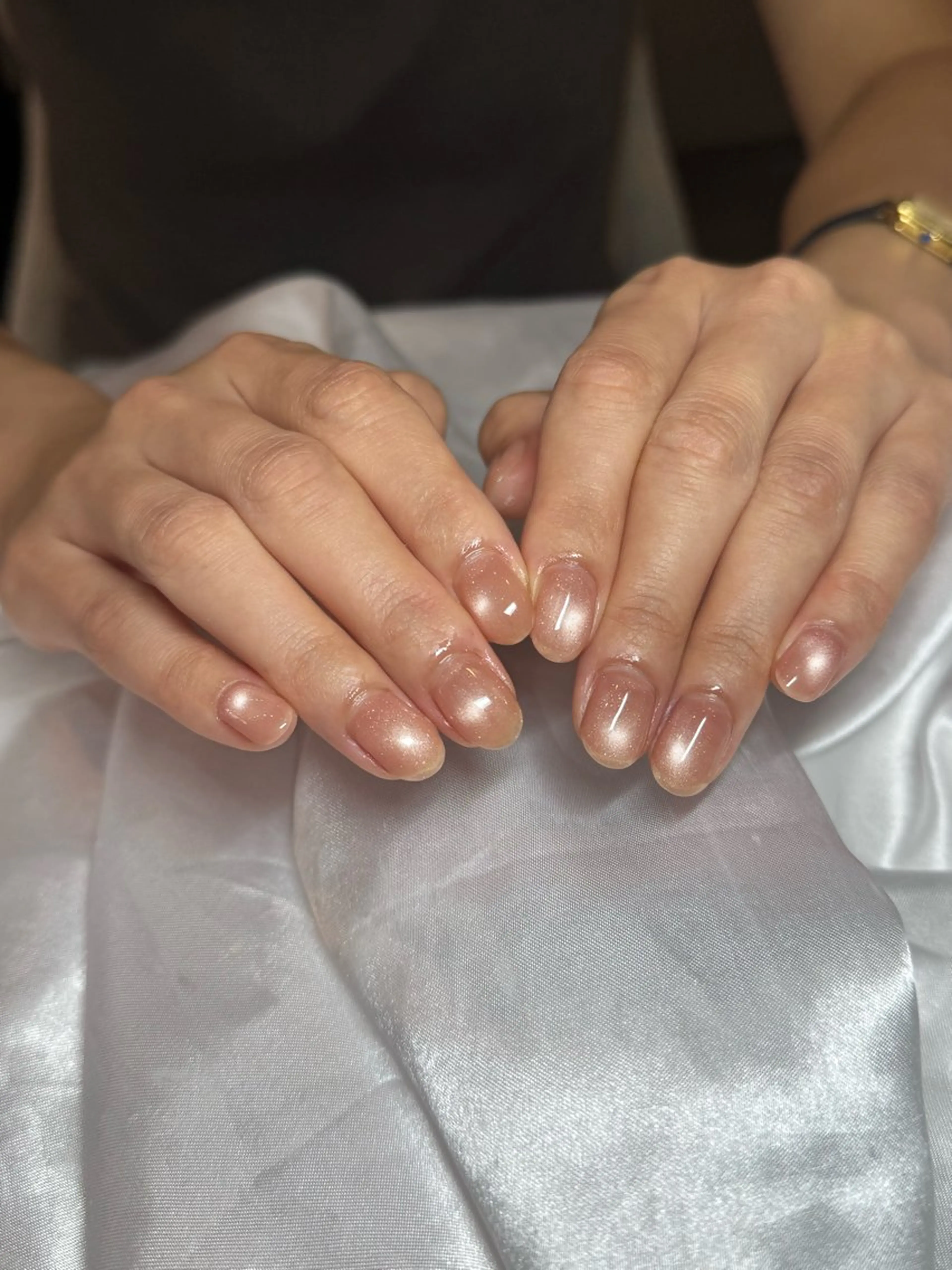 ネイル マグネットネイル マグネットワンカラー ワンカラーネイル ピンク Rommy Arisaのネイルデザイン