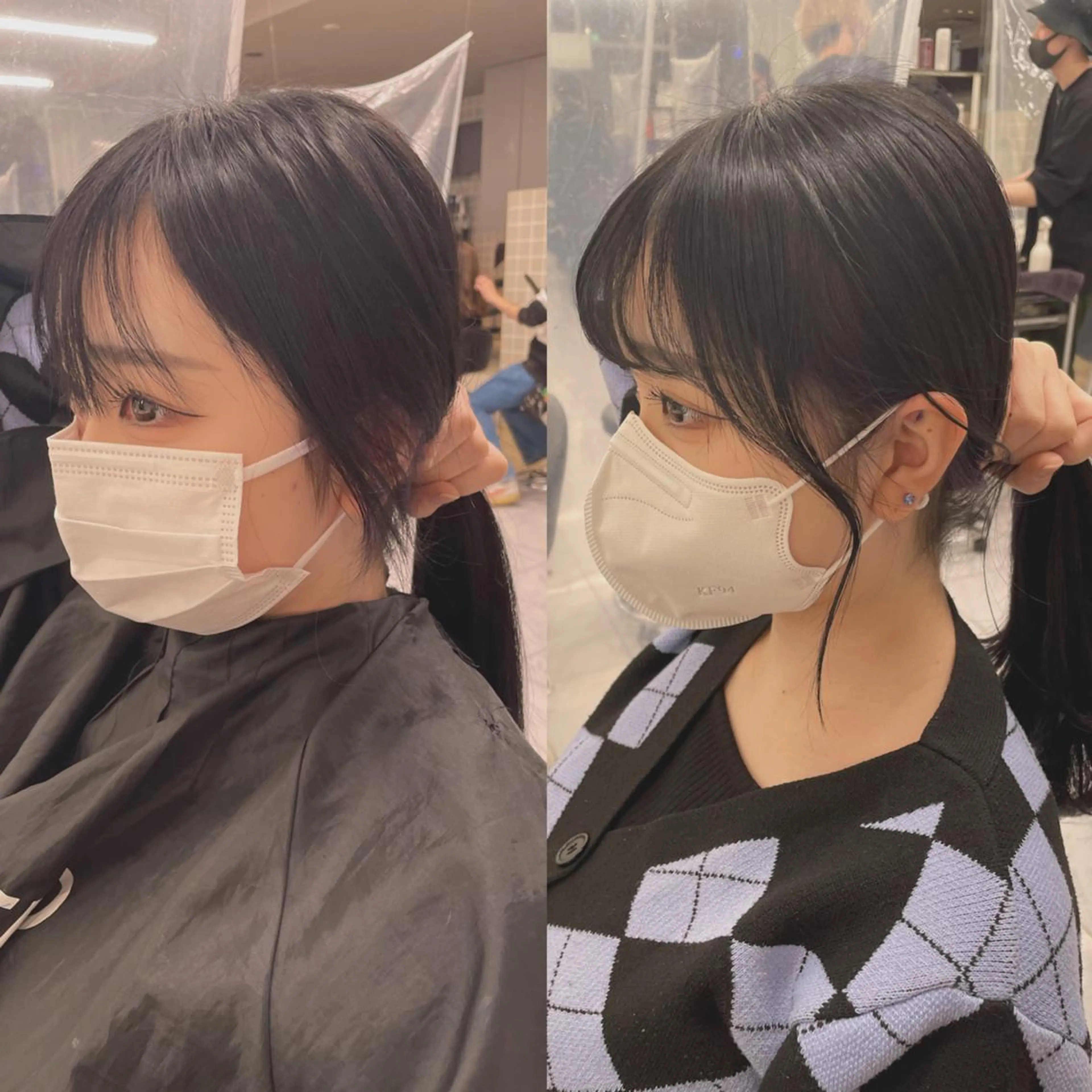 ロング カラー 顔周りカット ロング 表参道ハッシュカット レイヤー/リノンのヘアスタイル