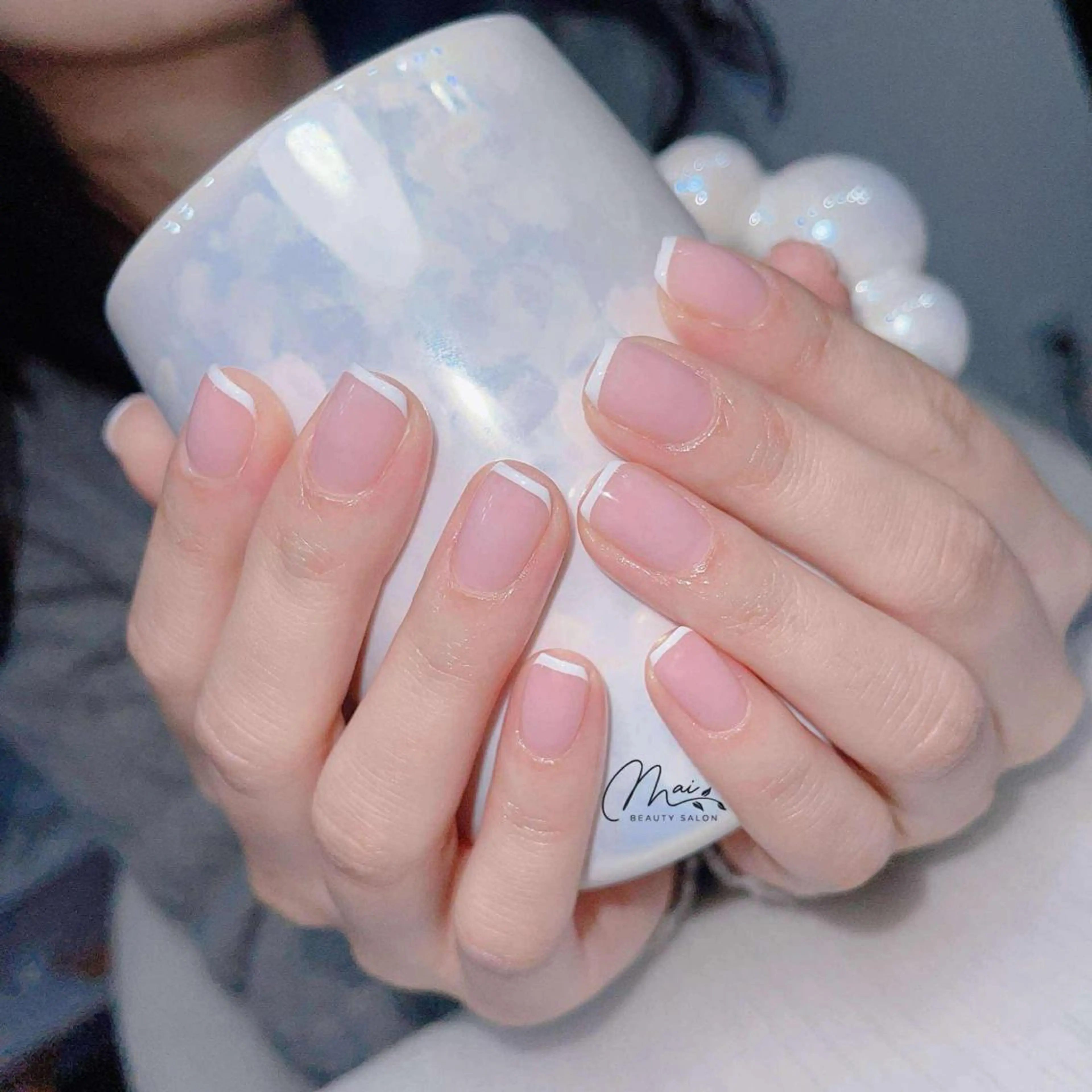 ネイル オーロラネイル チークネイル 長さ出し フラッシュネイル フットネイル MaiBeauty DanHiのネイルデザイン