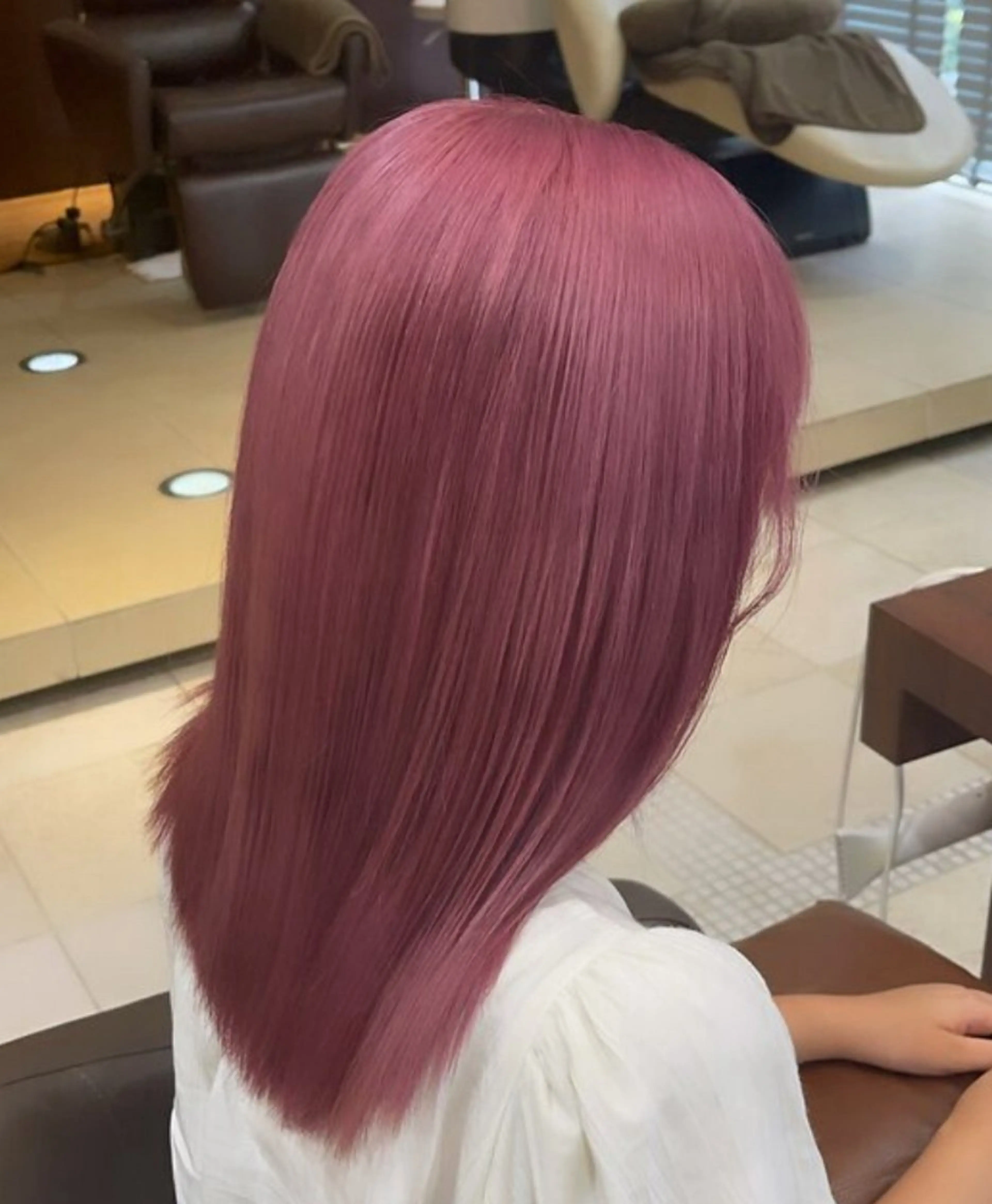 セミロング カラー FaB千葉所属・【暖色ハイトーン】 HARUNA🌼のヘアスタイル