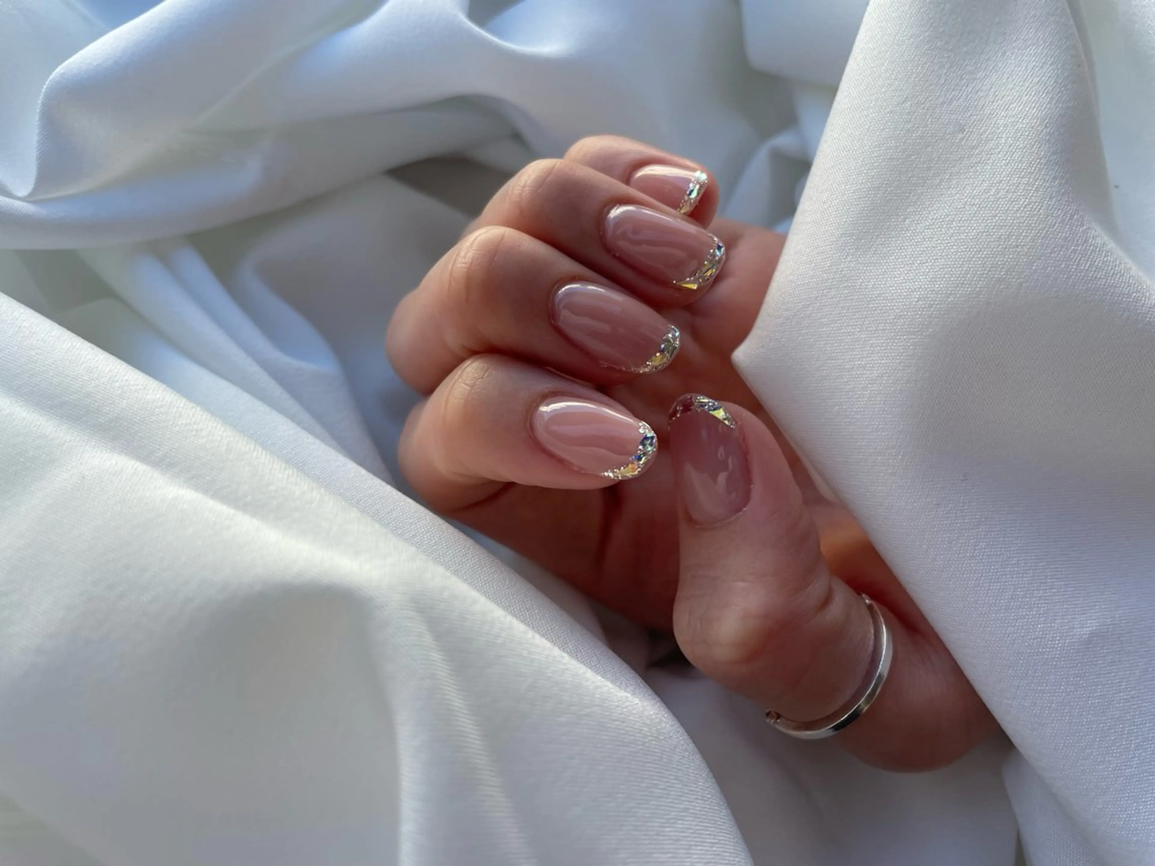 ネイル フレンチネイル ガラスフレンチ A OIのネイルデザイン