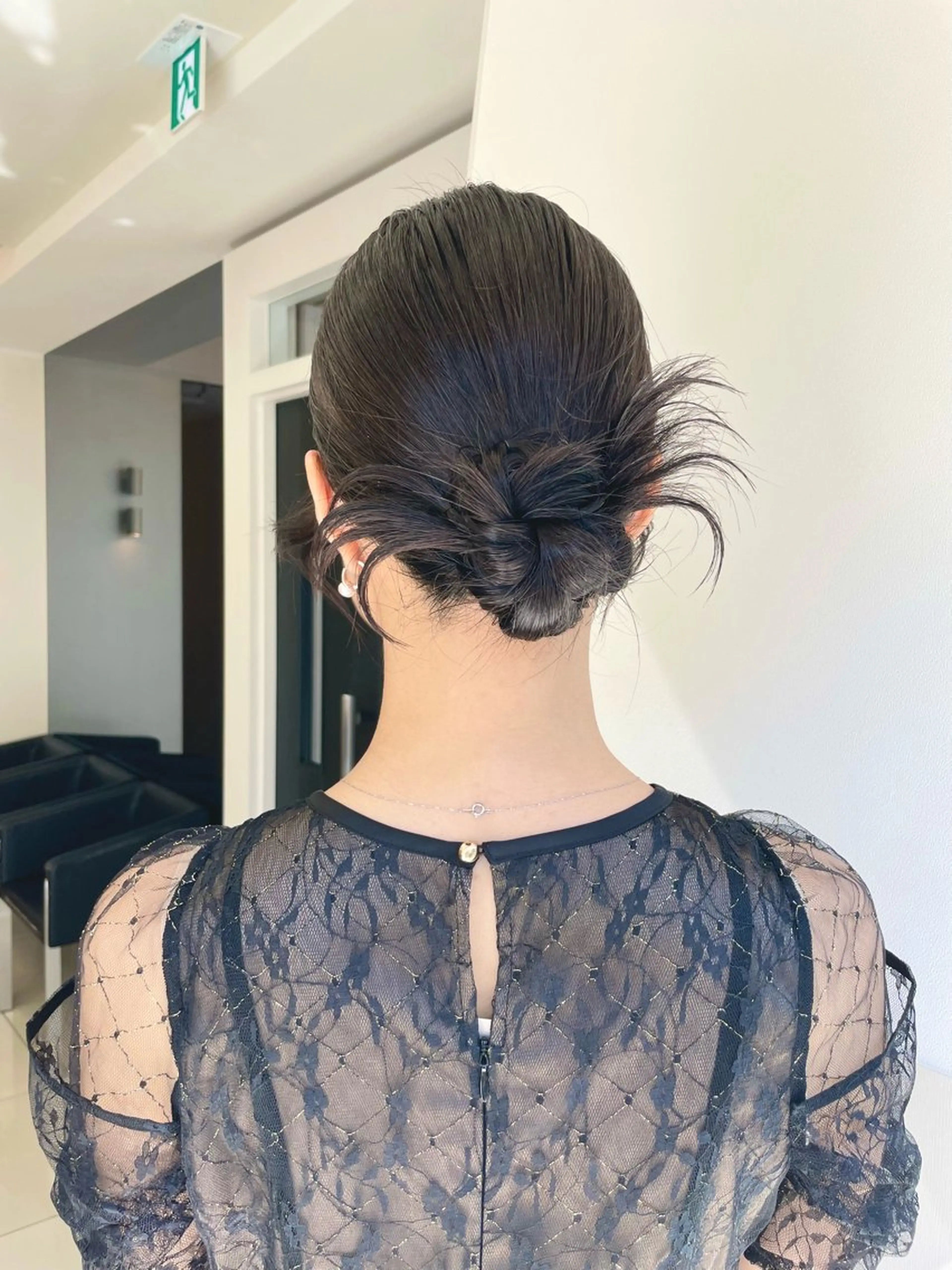 セミロング ヘアセット 鎌倉/アレンジ/暗髪 /髪質改善/ ユキミのヘアスタイル