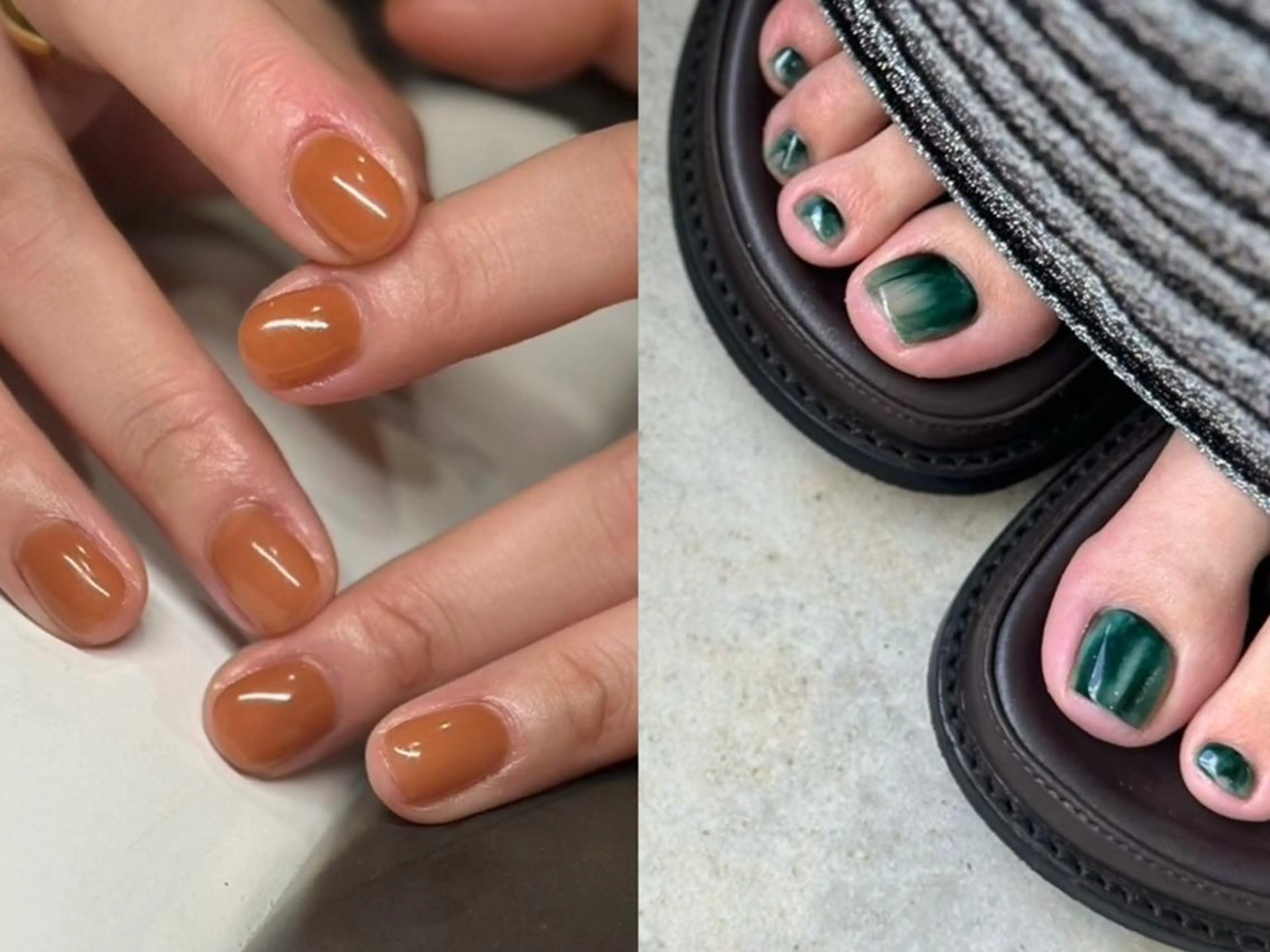 【ハンドフットセットで今だけお得に！】オフ込み ハンド＆フットシンプルネイルの写真