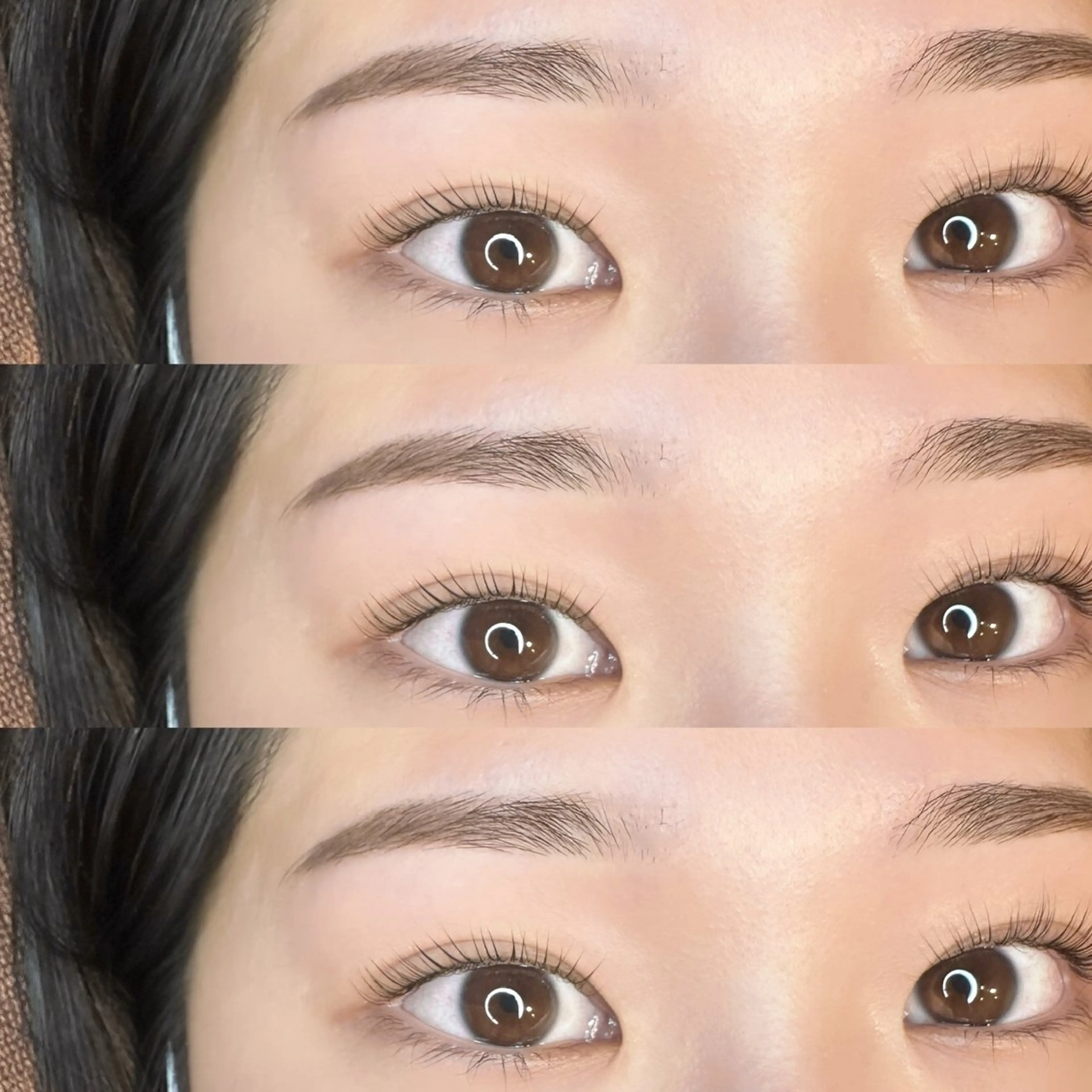 🍂ミニモ限定　まつ毛パーマ✖️アイブロウスタイリング補修　トリートメント付き(パリジェンヌも可)の写真