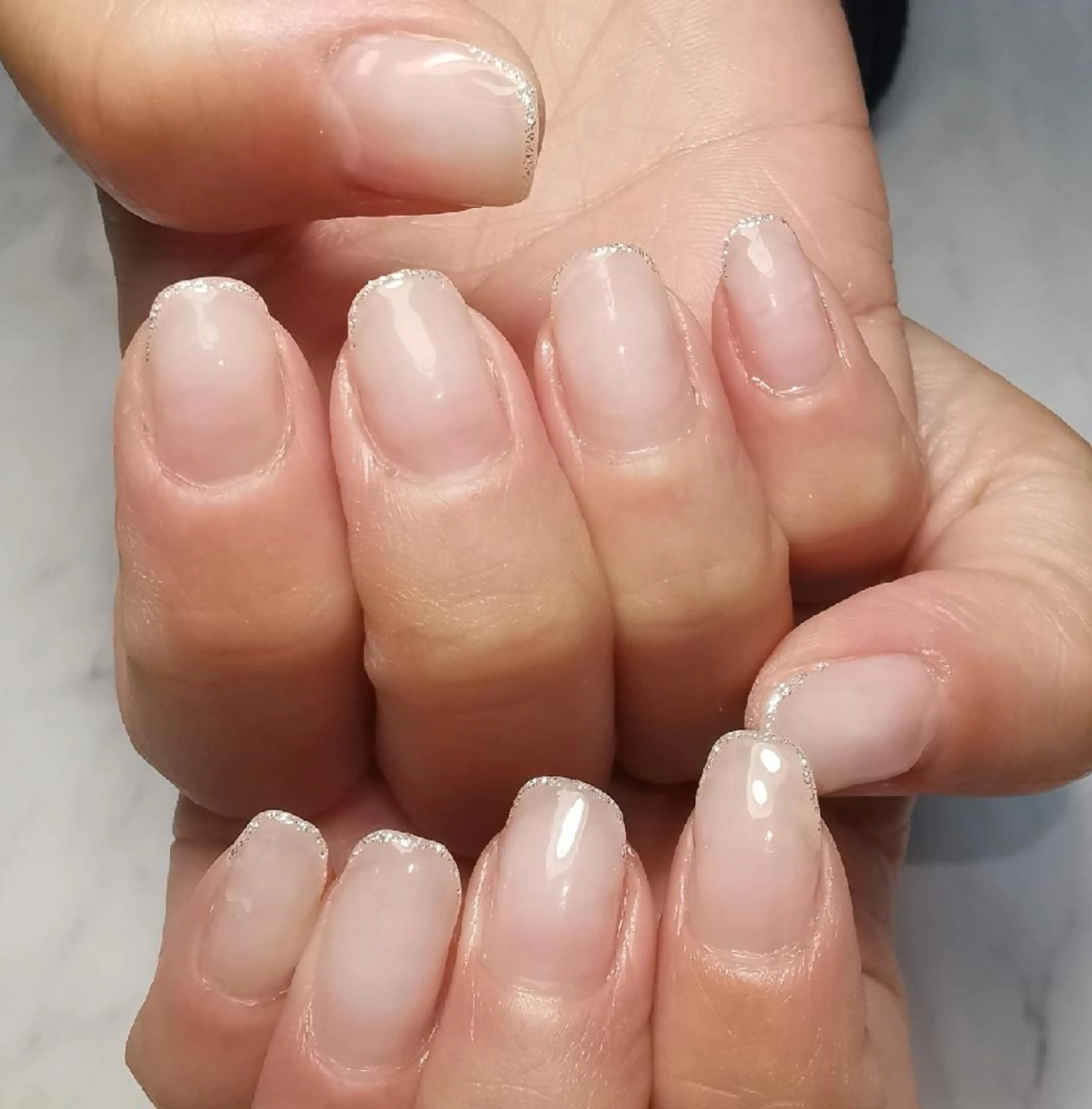 ネイル フレンチネイル ラメ(グリッター) ハンドネイル reve あやののネイルデザイン