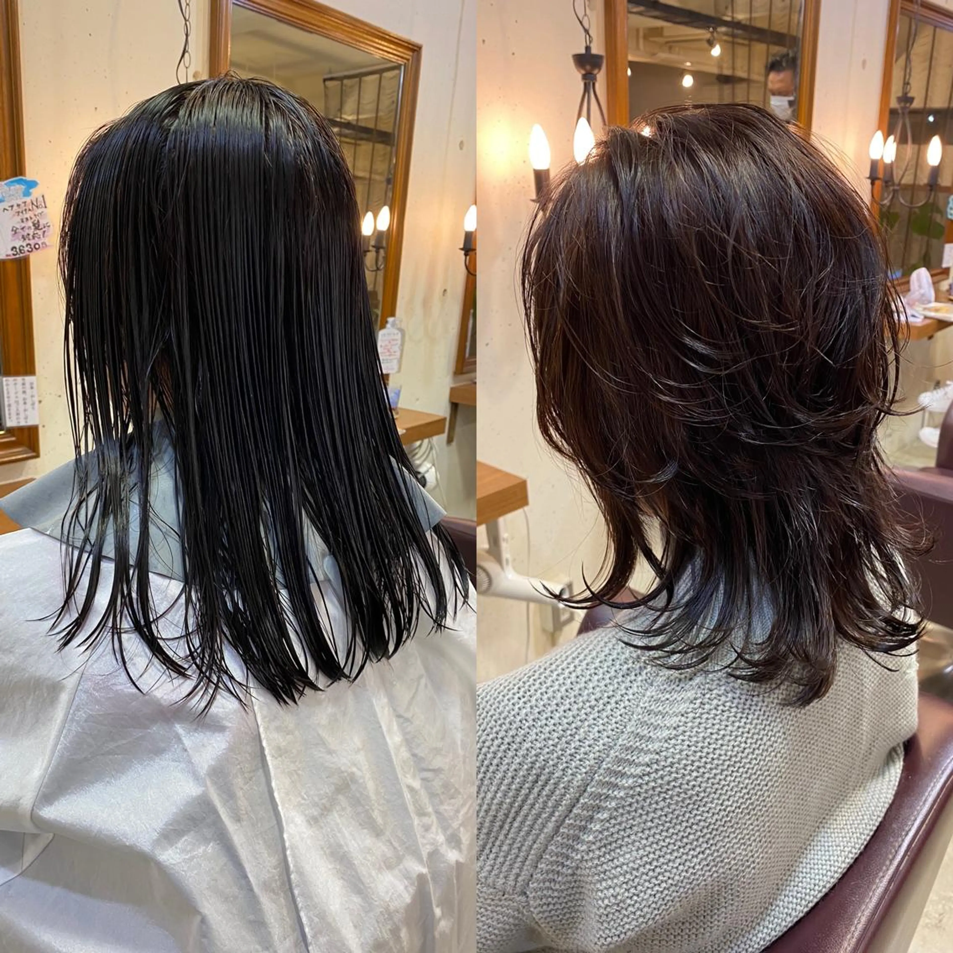 セミロング ヘアアレンジ セミロングパーマ 外ハネヘア ウルフカット カット SALOWIN京都河原町Suite店所属・外国人風レイヤー/ ハイトーンSHUのヘアスタイル