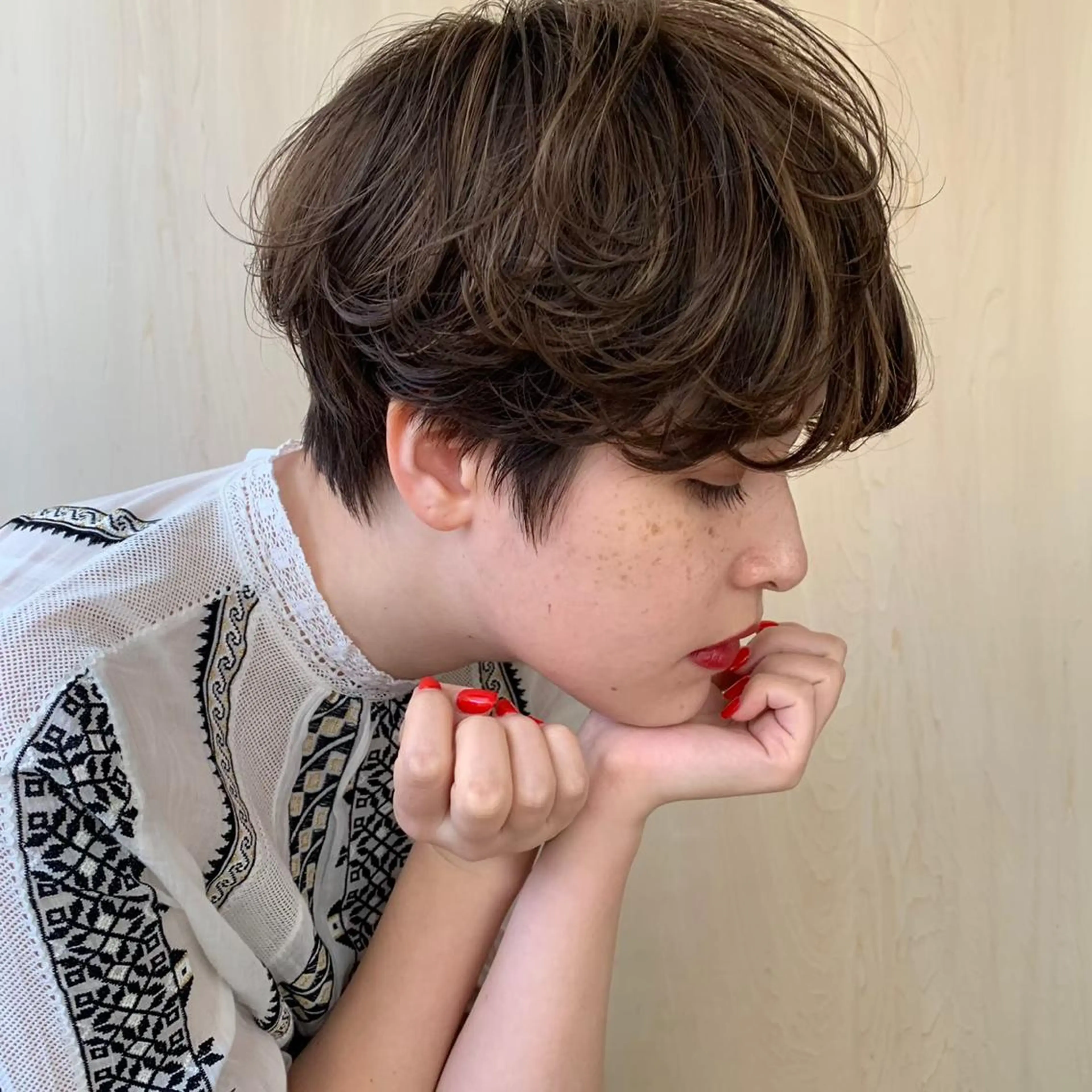 ロング ボブ/レイヤー /河内温太のヘアスタイル