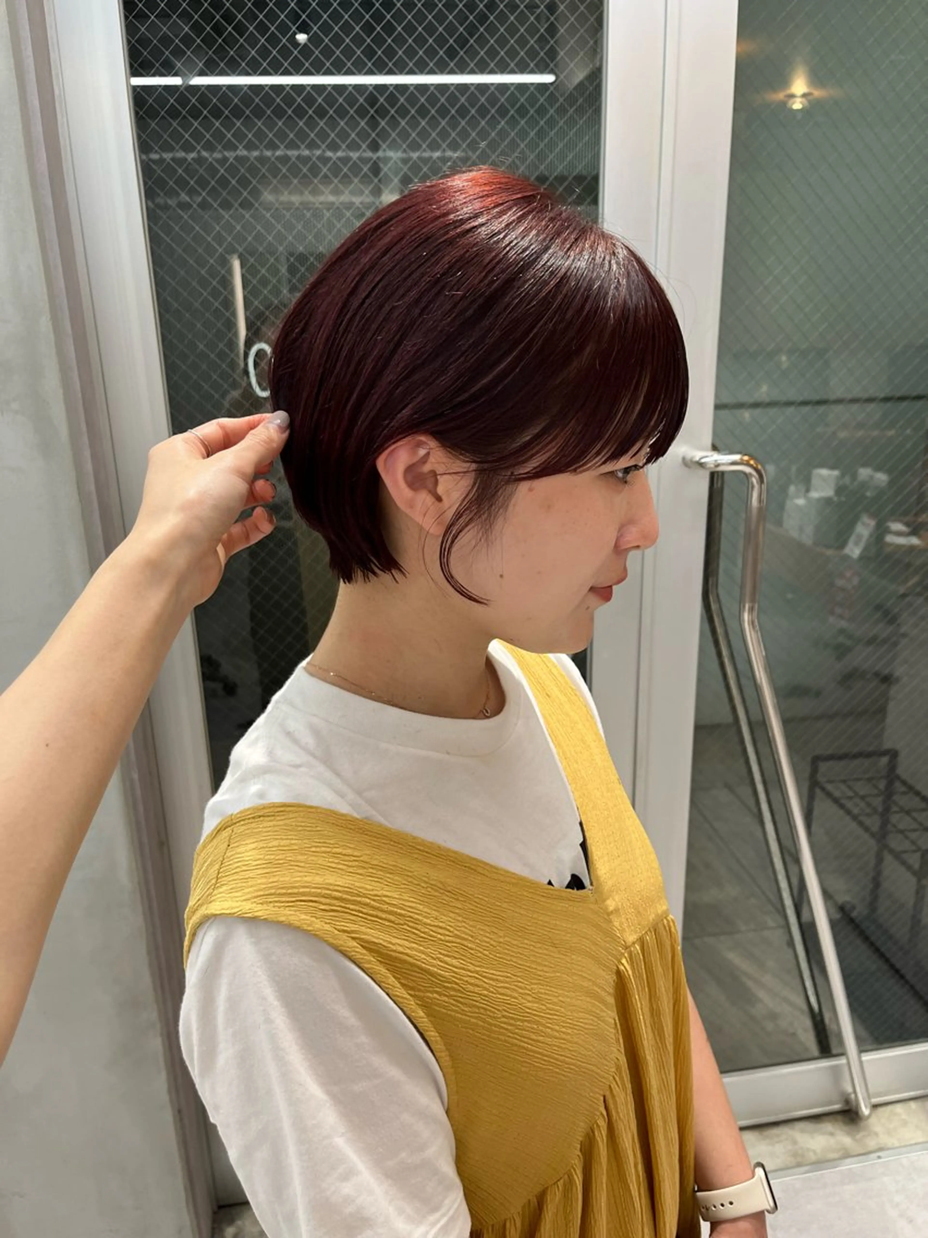 ショート カラー 韓国ボブ＆顔まわり レイヤー♡TOMOEのヘアスタイル